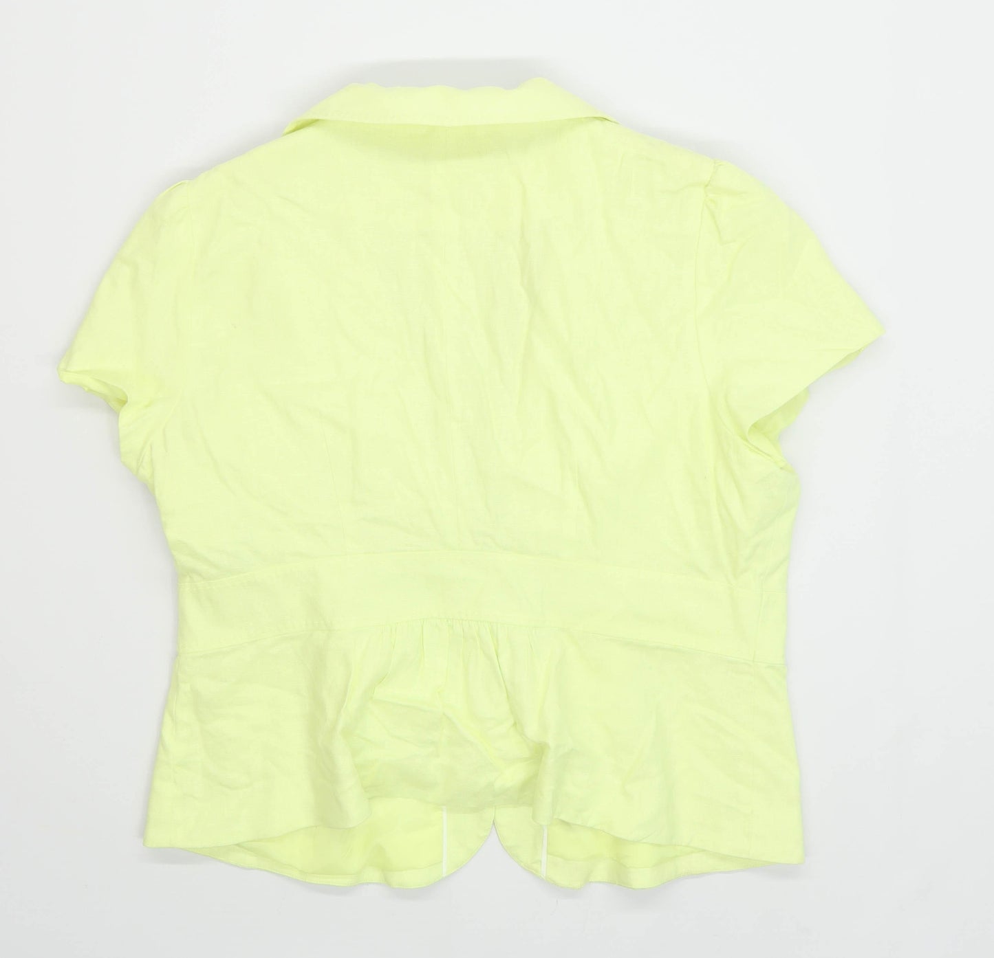 Marks & Spencer Womens Size 18 Flax Blend Yellow Jacket