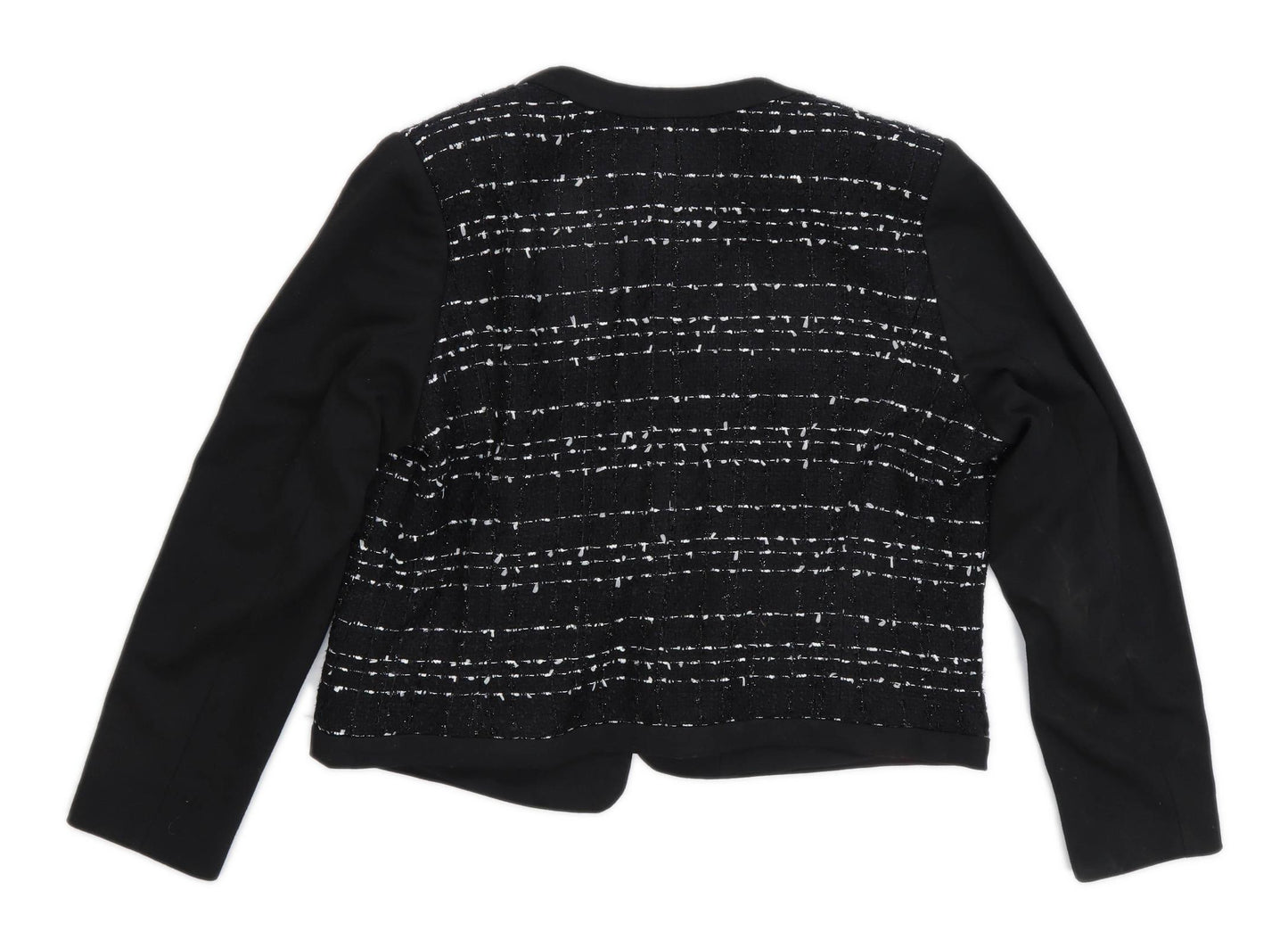 Marks & Spencer Womens Size 16 Striped Black Jacket