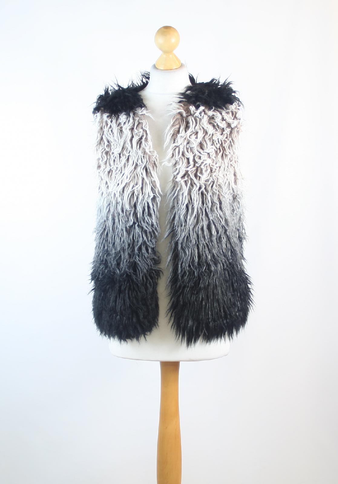 Atmosphere Grey Striped Womens Cardigan Size 8 (Regular)