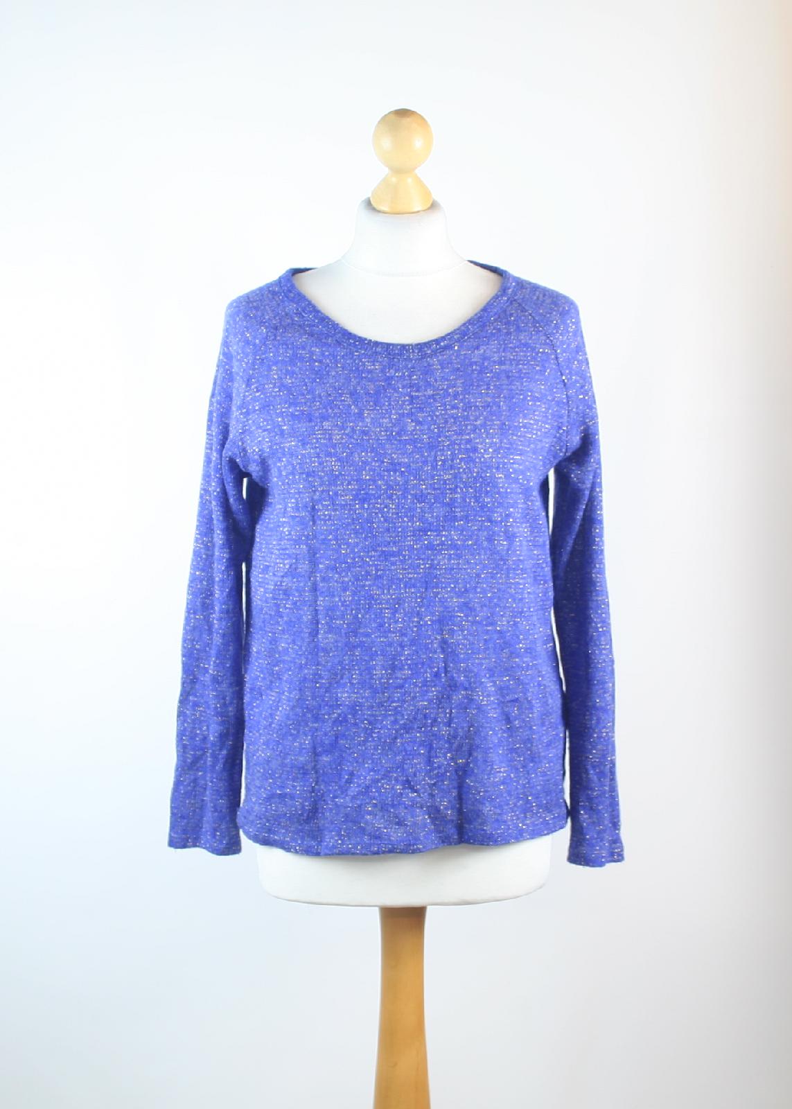 Atmosphere Blue Textured Womens Jumper Size 12 (Regular)