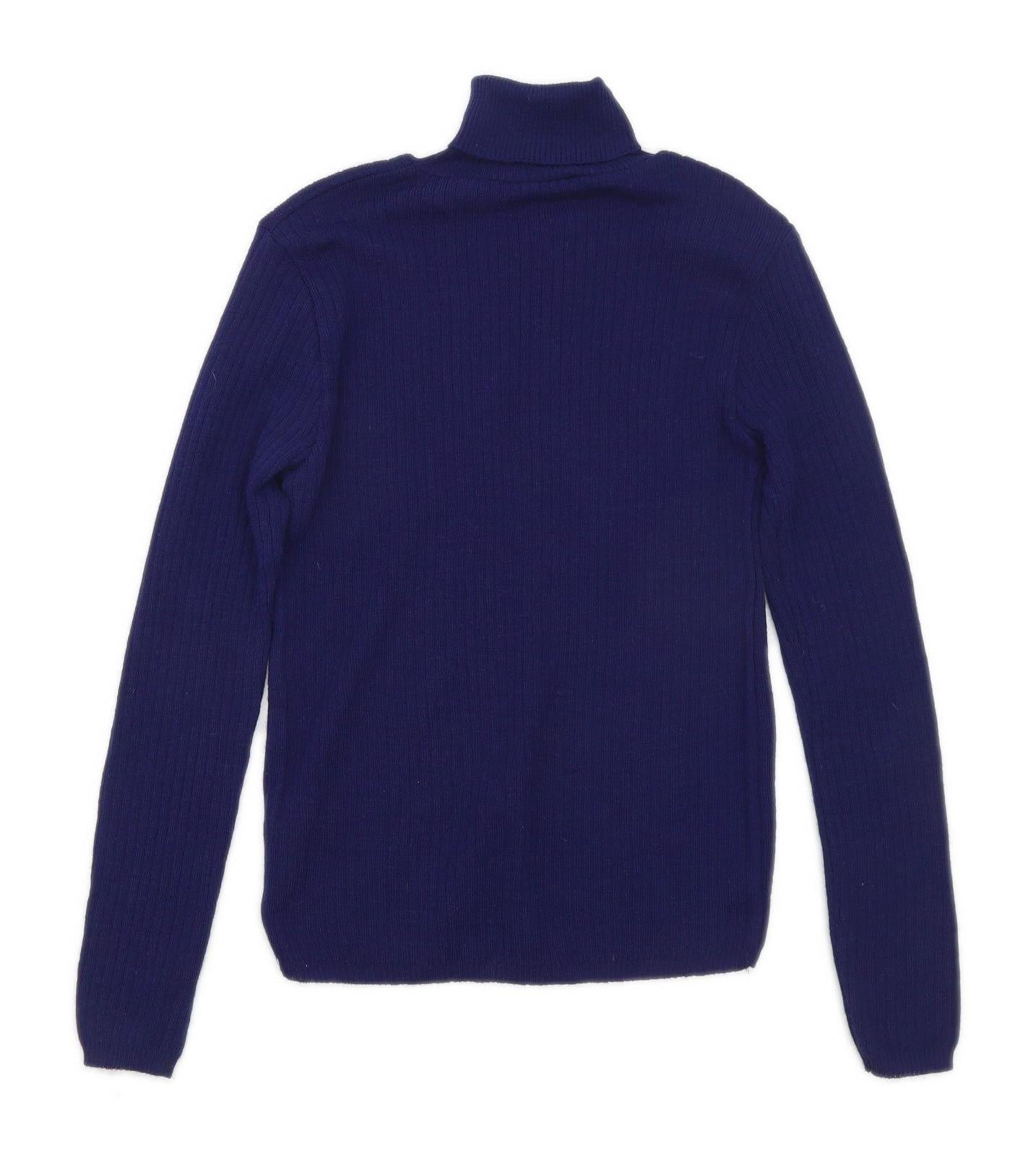 Atmosphere Womens Size 12 Textured Blue Jumper (Regular)