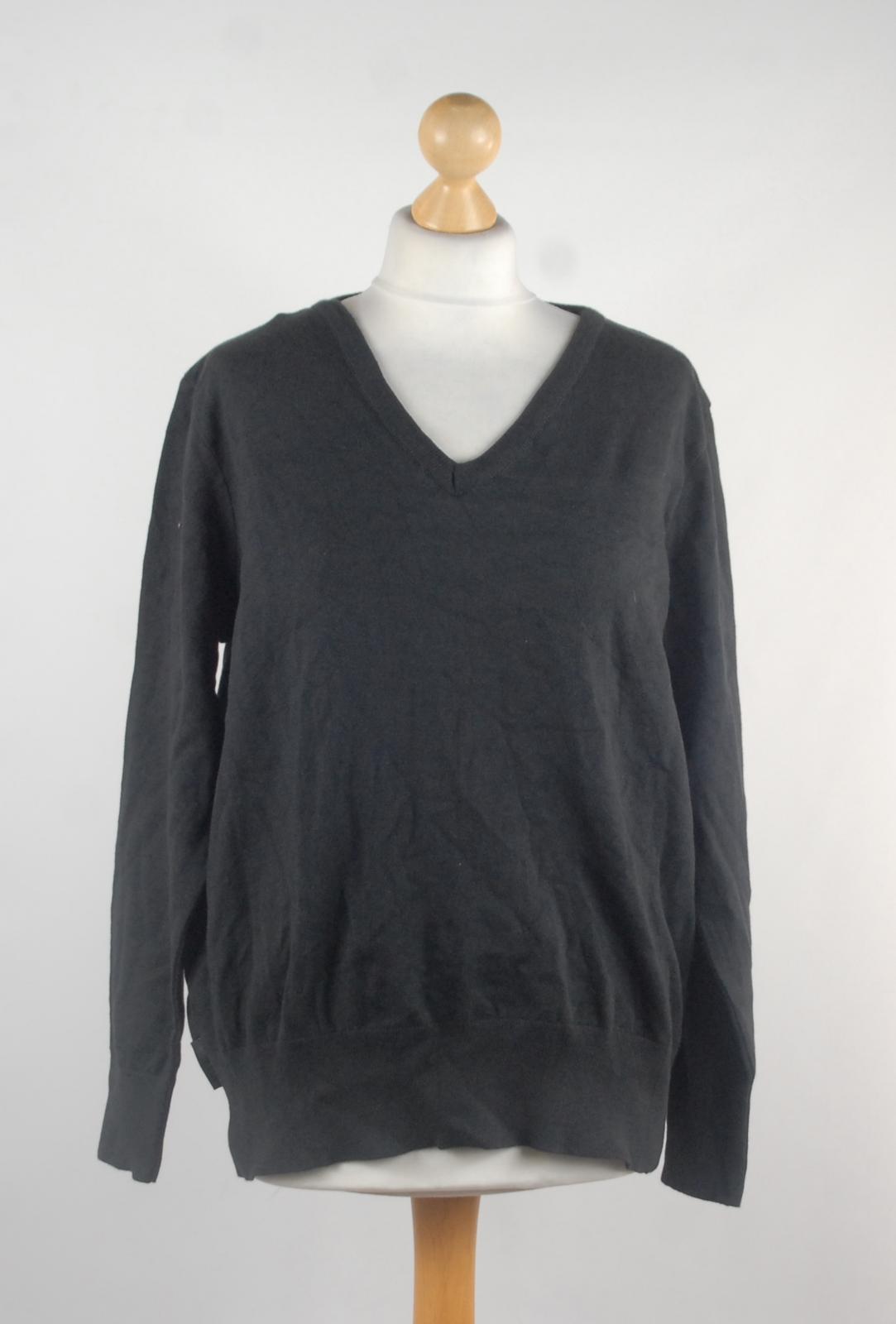 Alexandra Black Cotton Blend Womens Jumper Size XL (Regular)