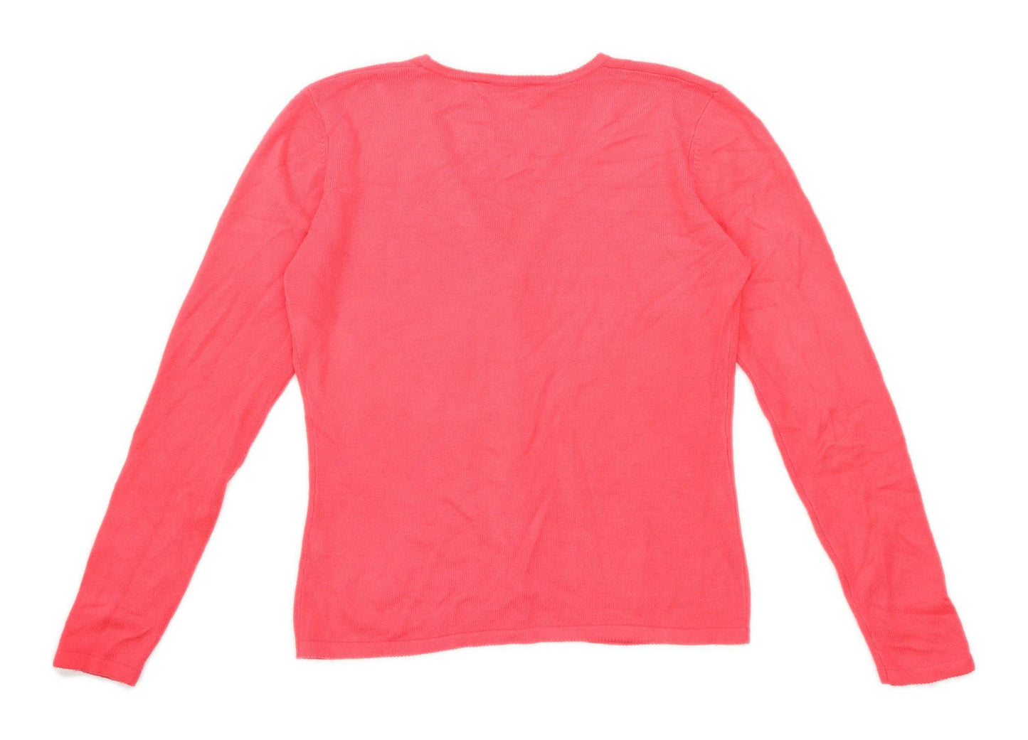 Dorothy Perkins Womens Size 12 Cotton Blend Pink Cardigan (Regular)