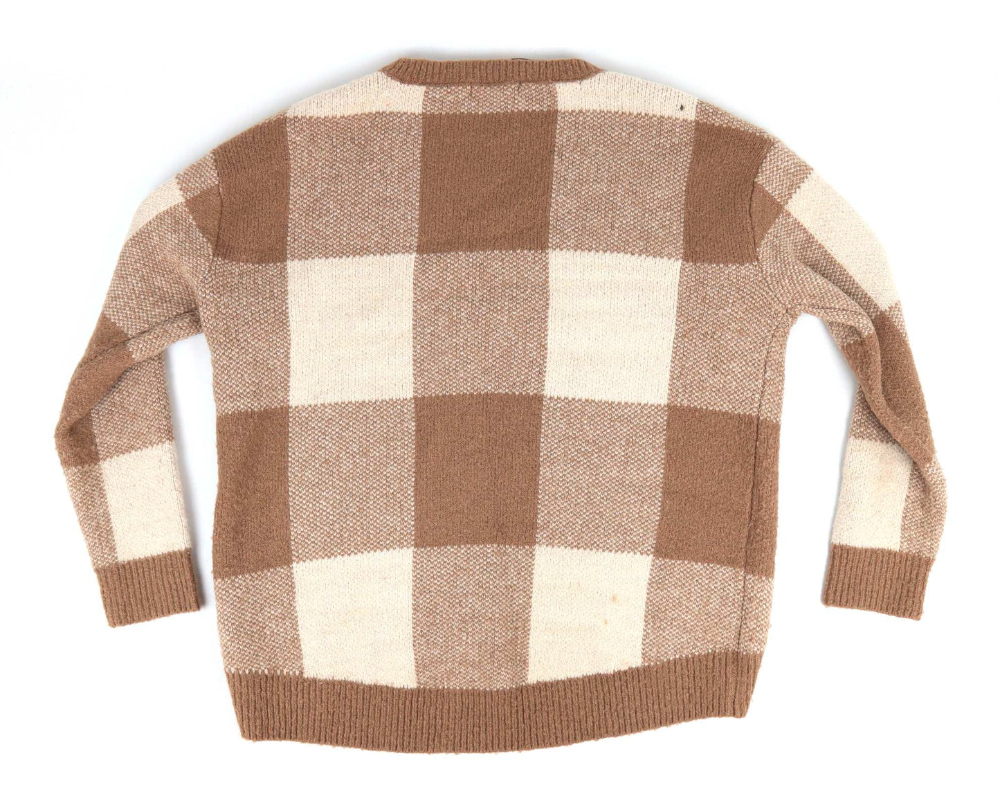 Atmosphere Brown Check Womens Jumper Size 10-12 (Regular)