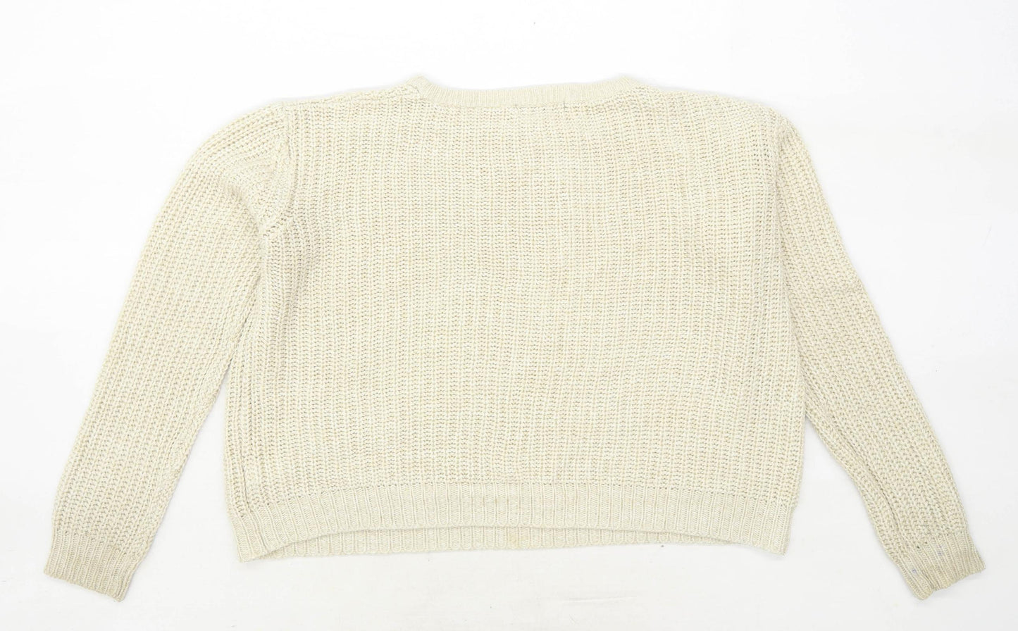 Atmosphere Womens Size 14 Beige Oversized Jumper (Regular)