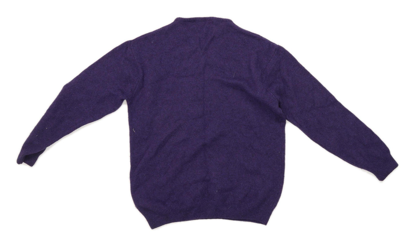 Amy Moore Womens Size M Wool Purple Jumper (Regular)