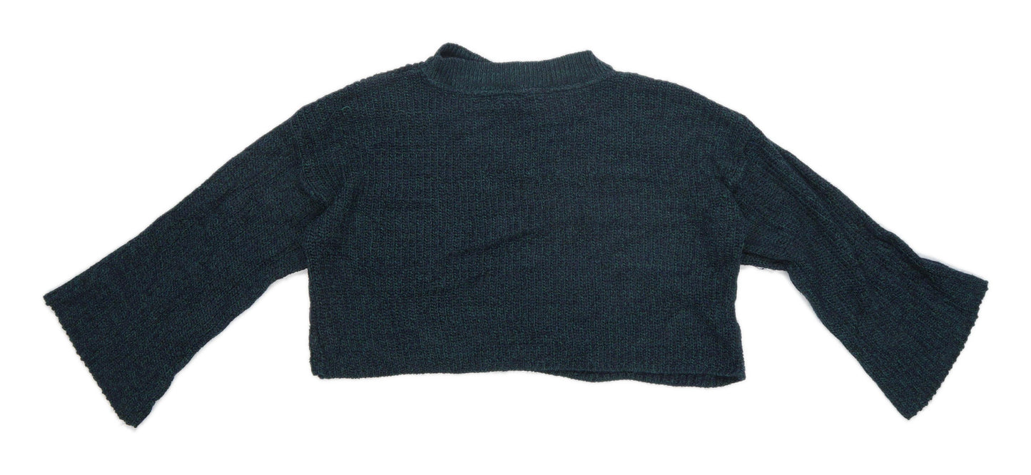 Alya Womens Size M Cotton Blend Green Jumper (Regular)