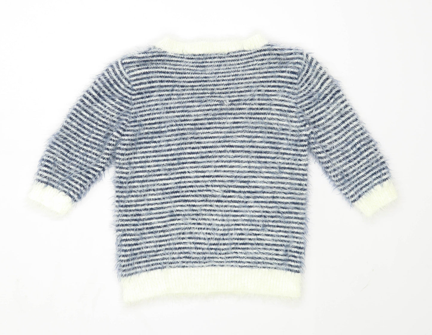 Atmosphere Womens Size 10 Textured Blue Jumper (Regular)