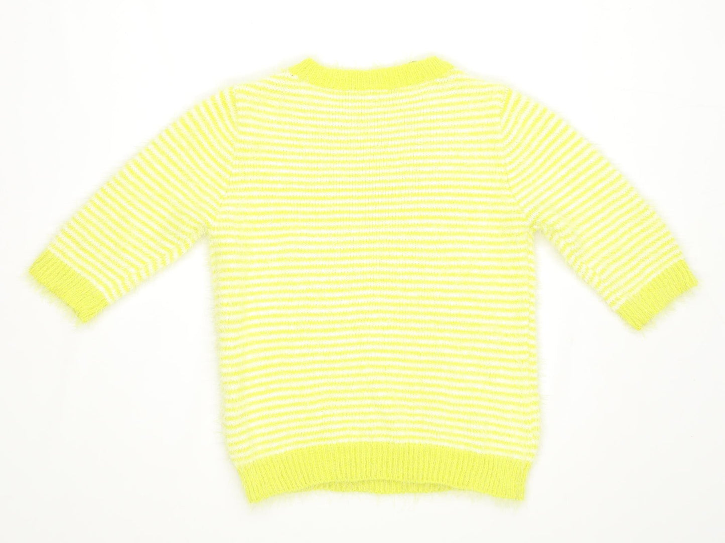 Atmosphere Womens Size 10 Striped Yellow Jumper (Regular)
