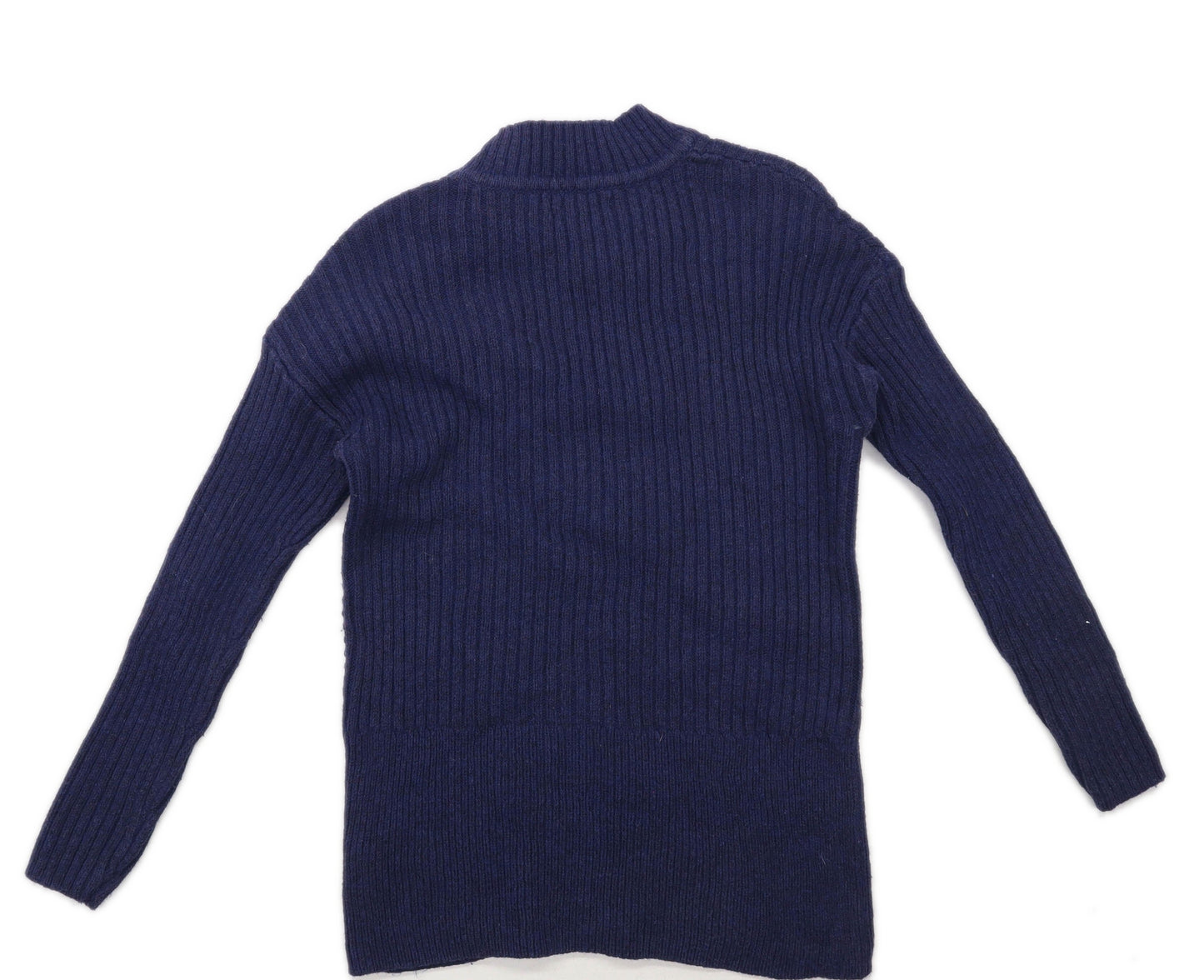 Atmosphere Womens Size 8 Striped Cotton Blend Blue Jumper (Regular)