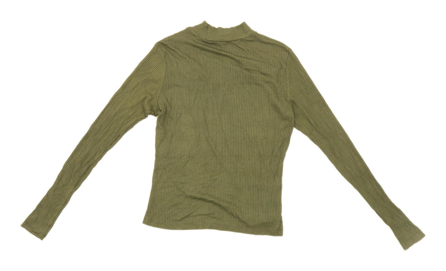 Atmosphere Womens Size 10 Textured Cotton Green Jumper (Regular)