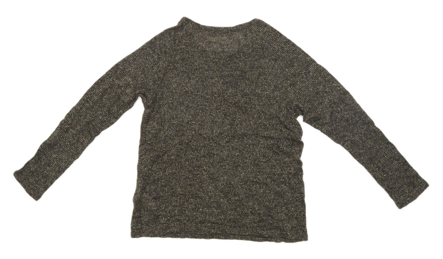 Atmosphere Womens Size 10 Green Metallic Jumper (Regular)