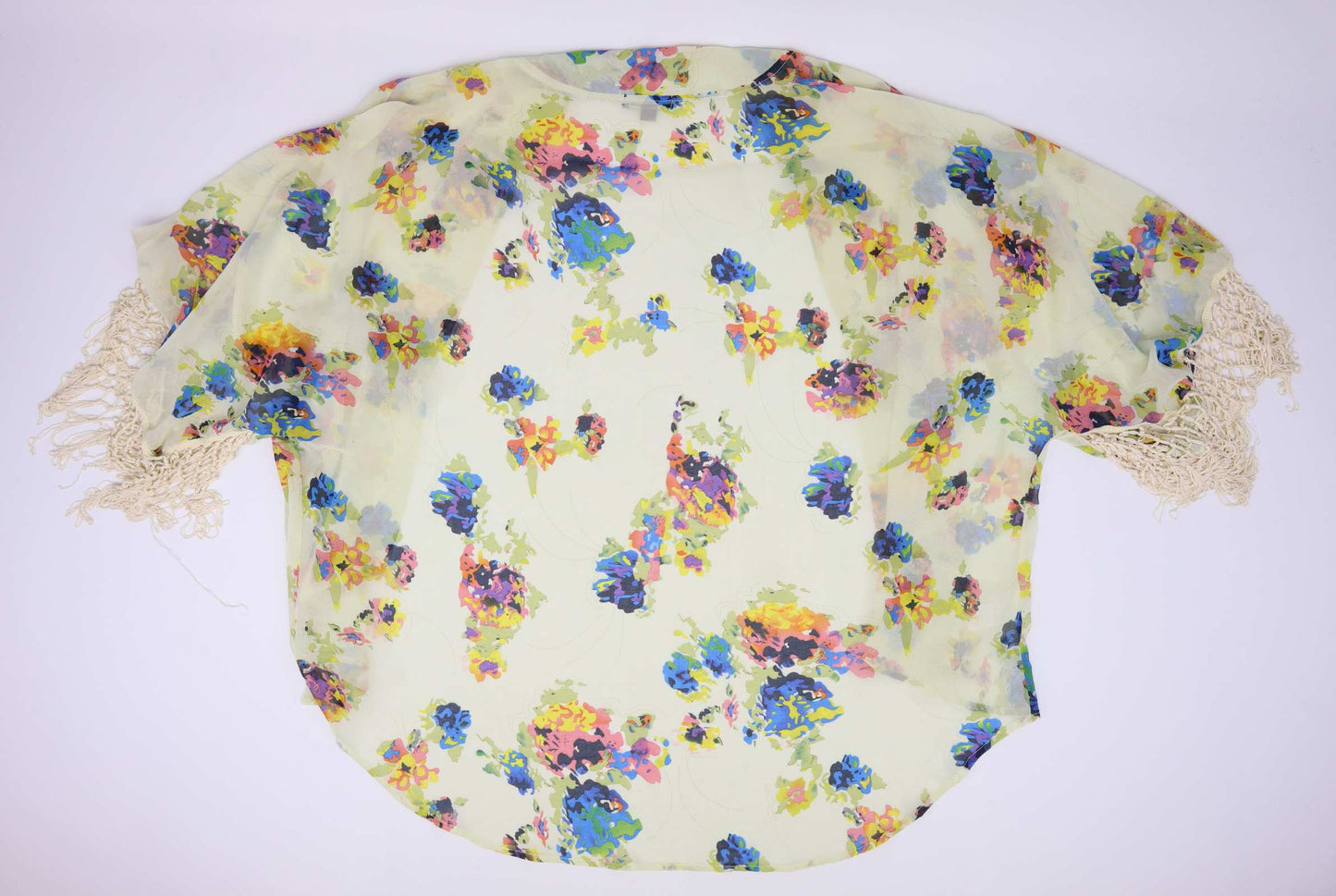 Asos Womens Size 10 Floral Green Kimono Cardigan (Regular)