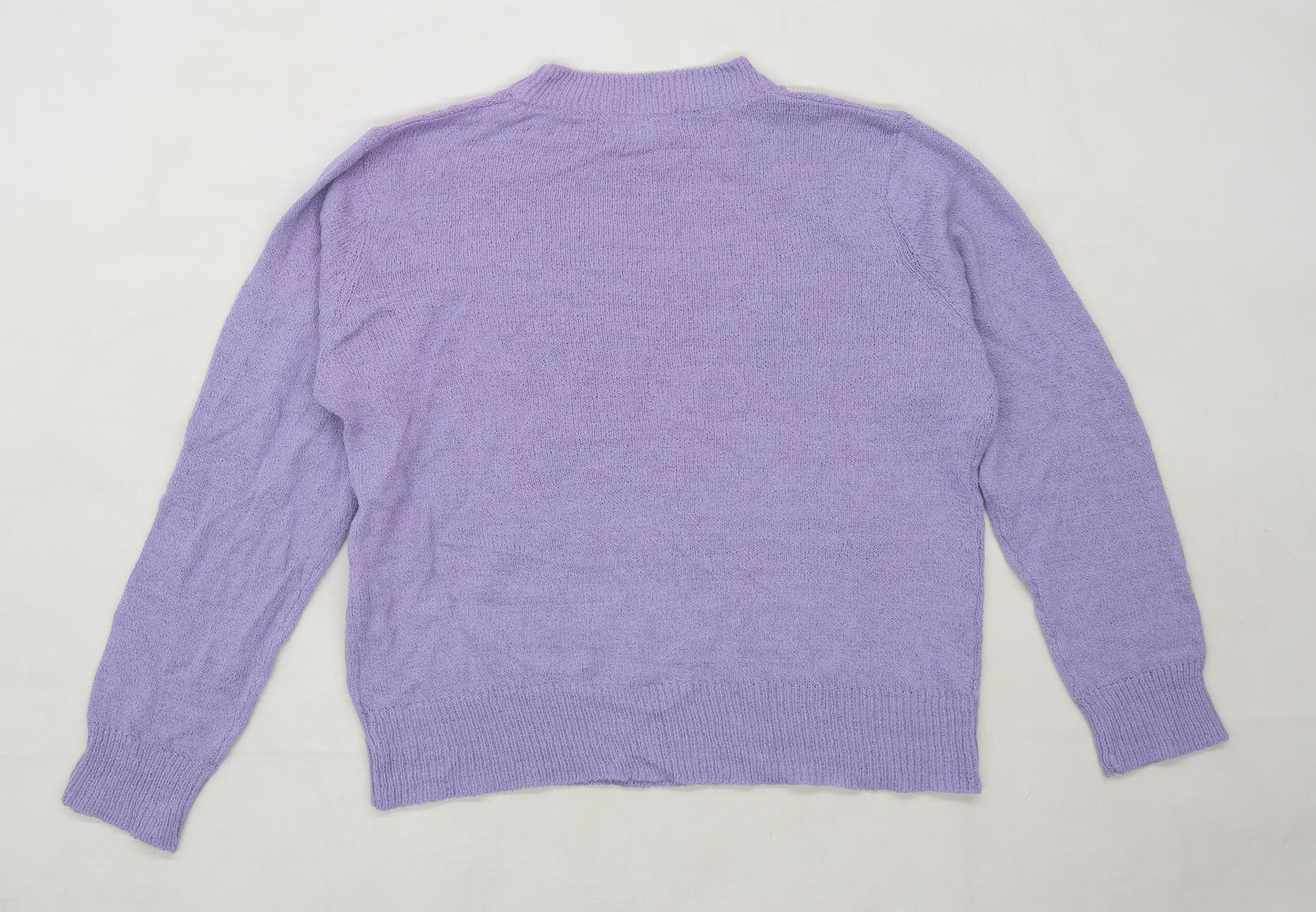 Ann Mccartney Womens Size L Purple Midweight Jumper (Regular)
