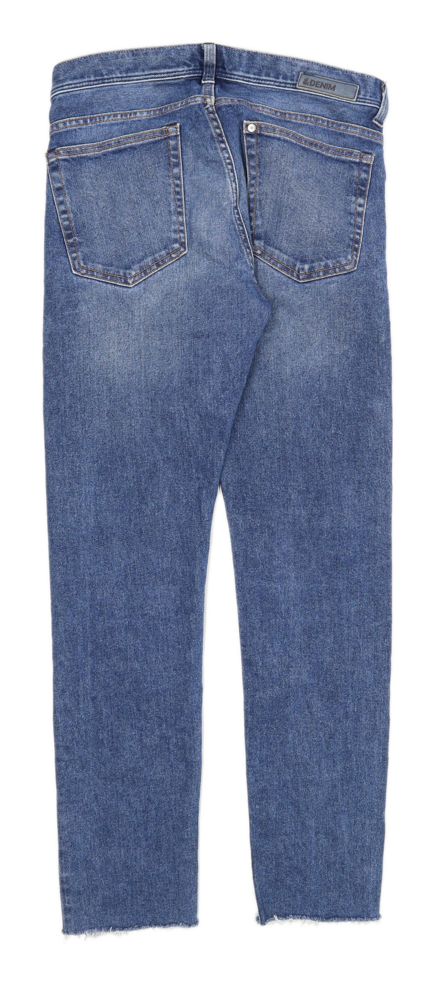 Womens & Denim Blue Low Waist Ankle Grazers Denim Jeans Size W30/L32