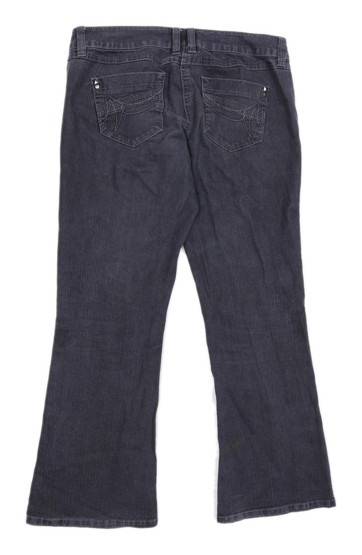 Womens Dorothy Perkins Black Distressed Denim Jeans Size 14/L29