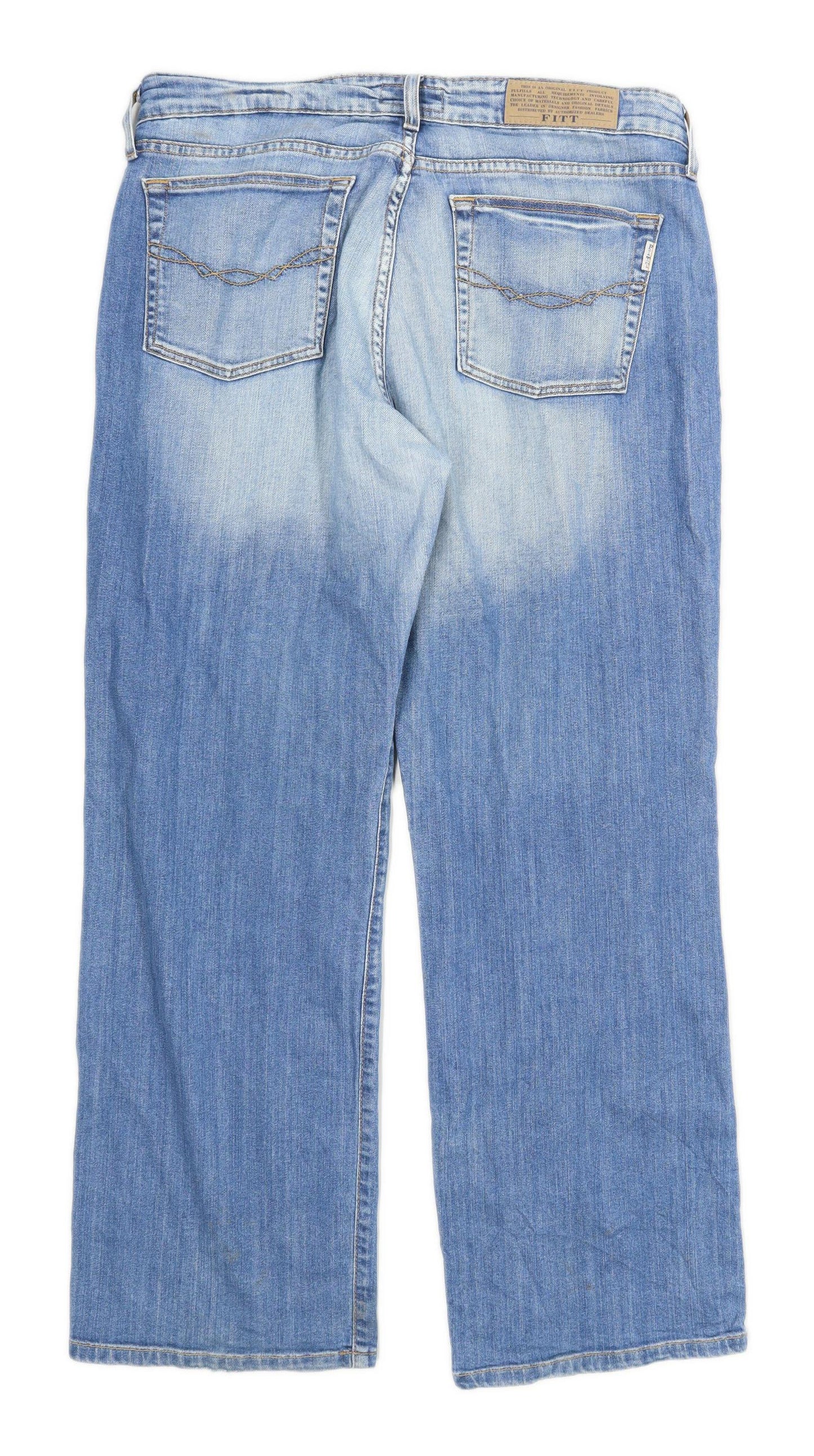 Womens Fitt Blue Denim Jeans Size W44/L30