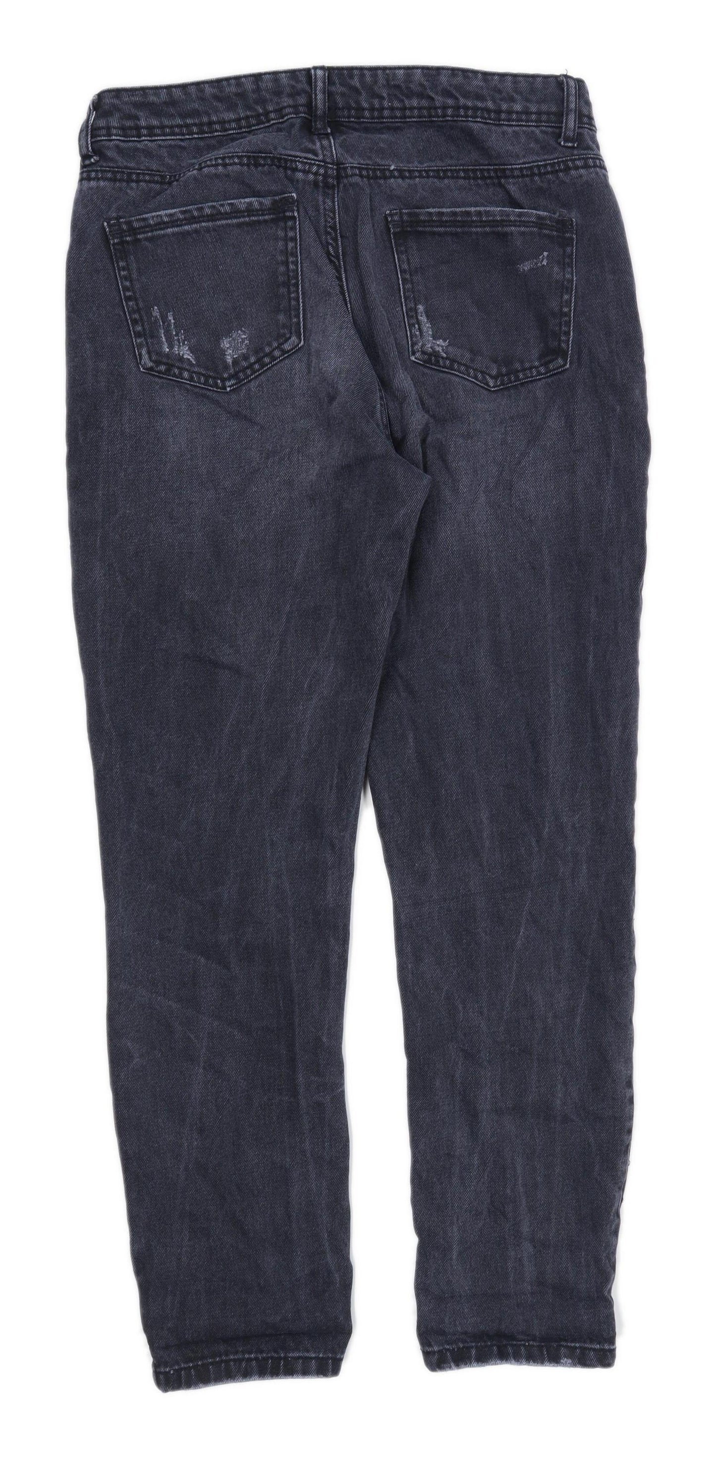 Womens Denim Co Black Ripped Denim Jeans Size 10/L28