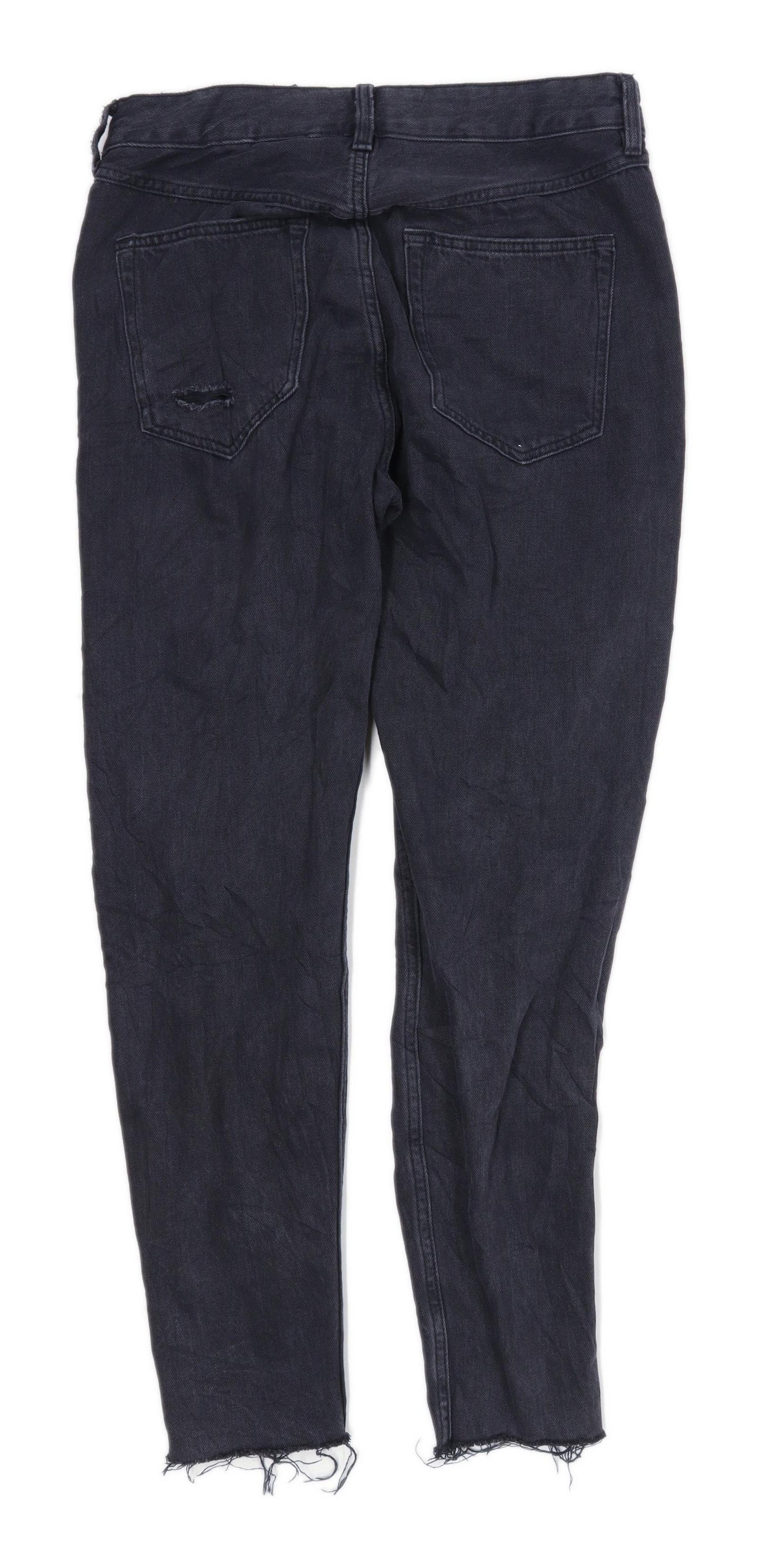 Womens Divided Black Ankle Crop Denim Jeans Size 6/L27