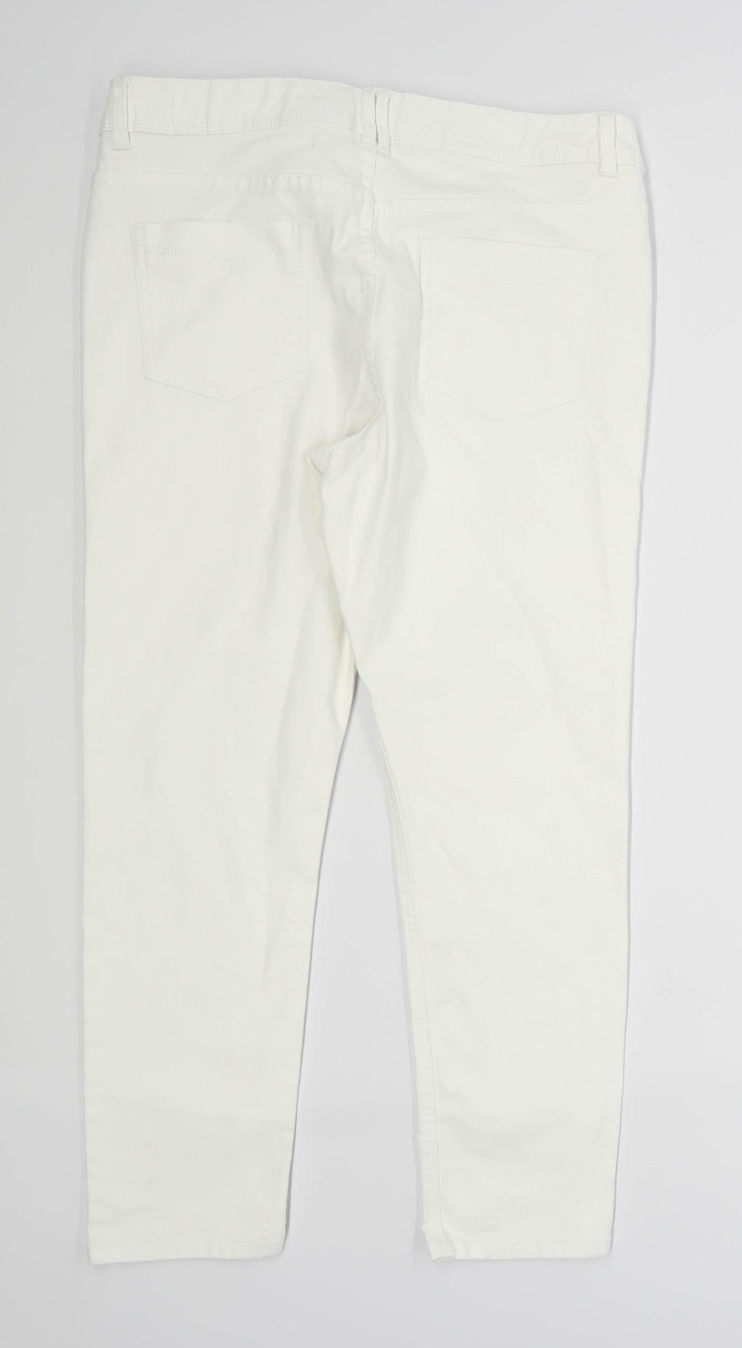 Womens George White Denim Jeans Size 16/L25