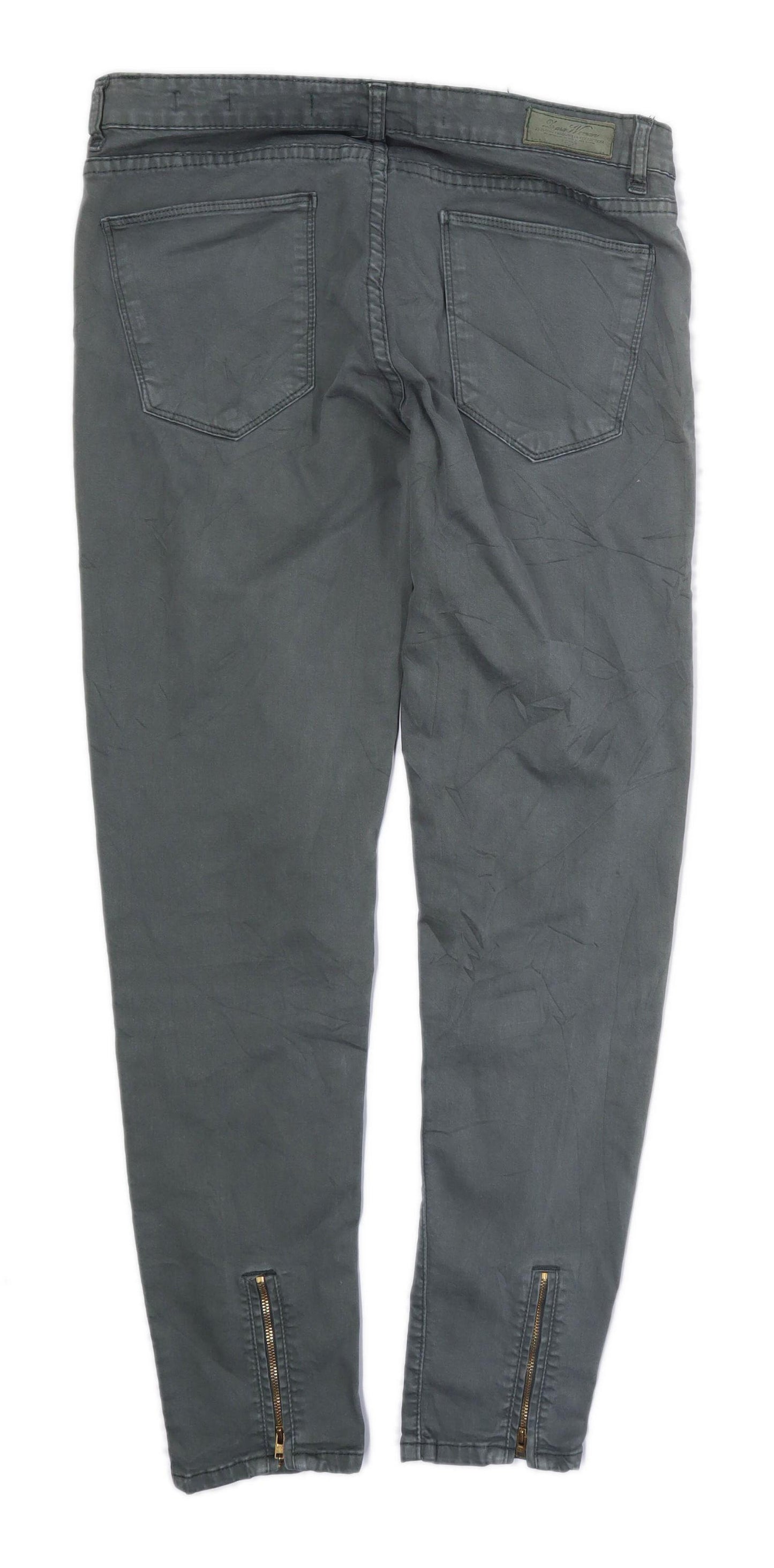 Womens Zara Green Denim Jeans Size 12/L27