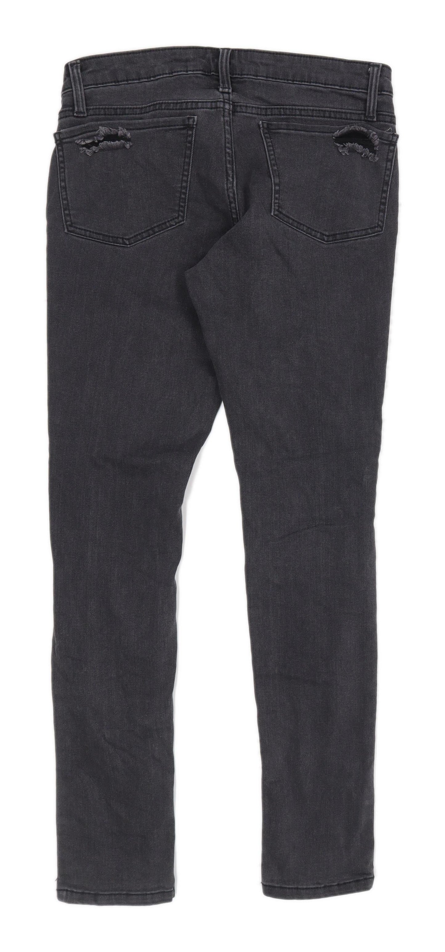 Womens Denim Co Black Ripped Denim Jeans Size 8/L28