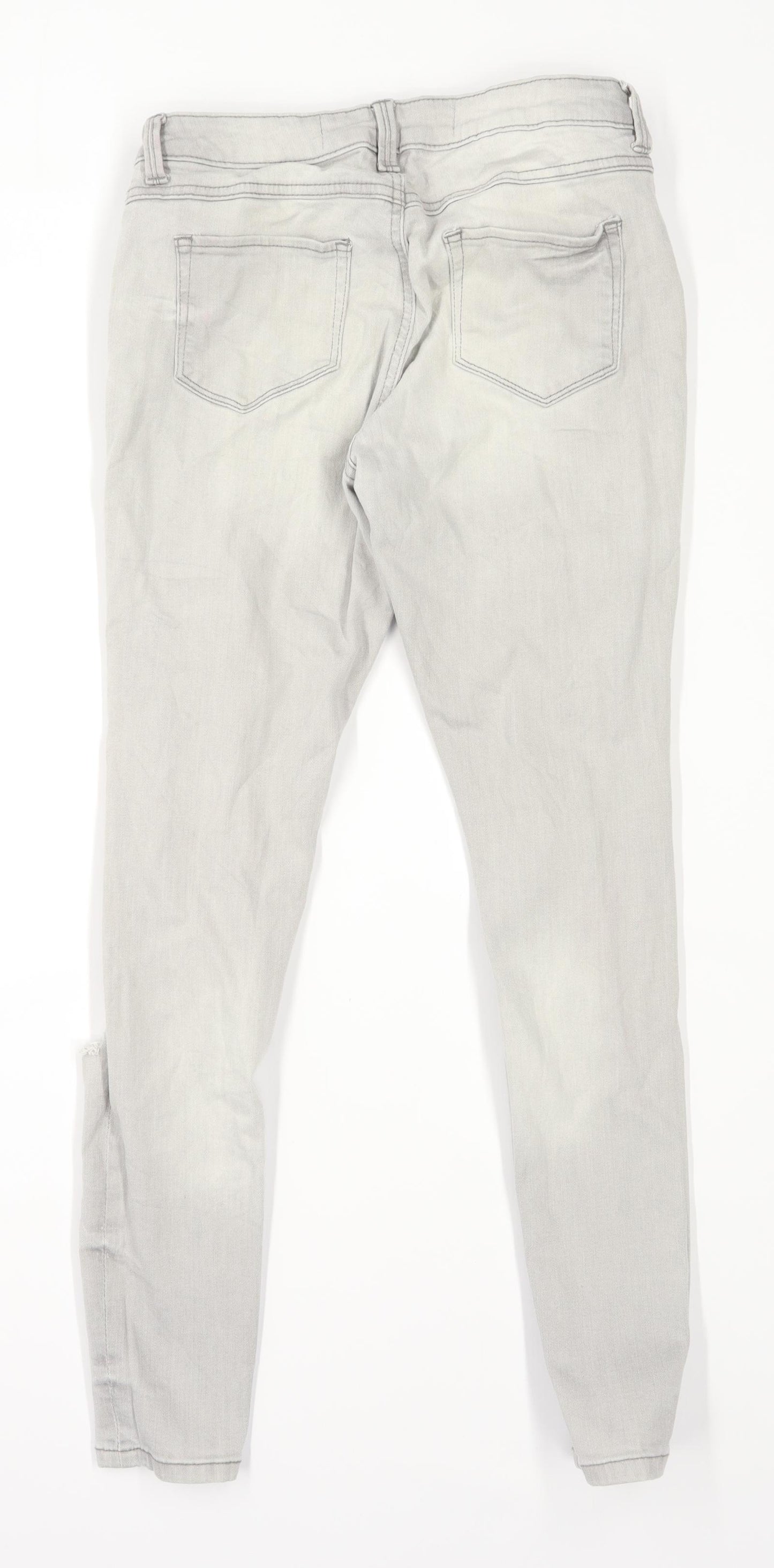 Womens Denim Co Grey Cotton Blend Jeans Size 10/L27