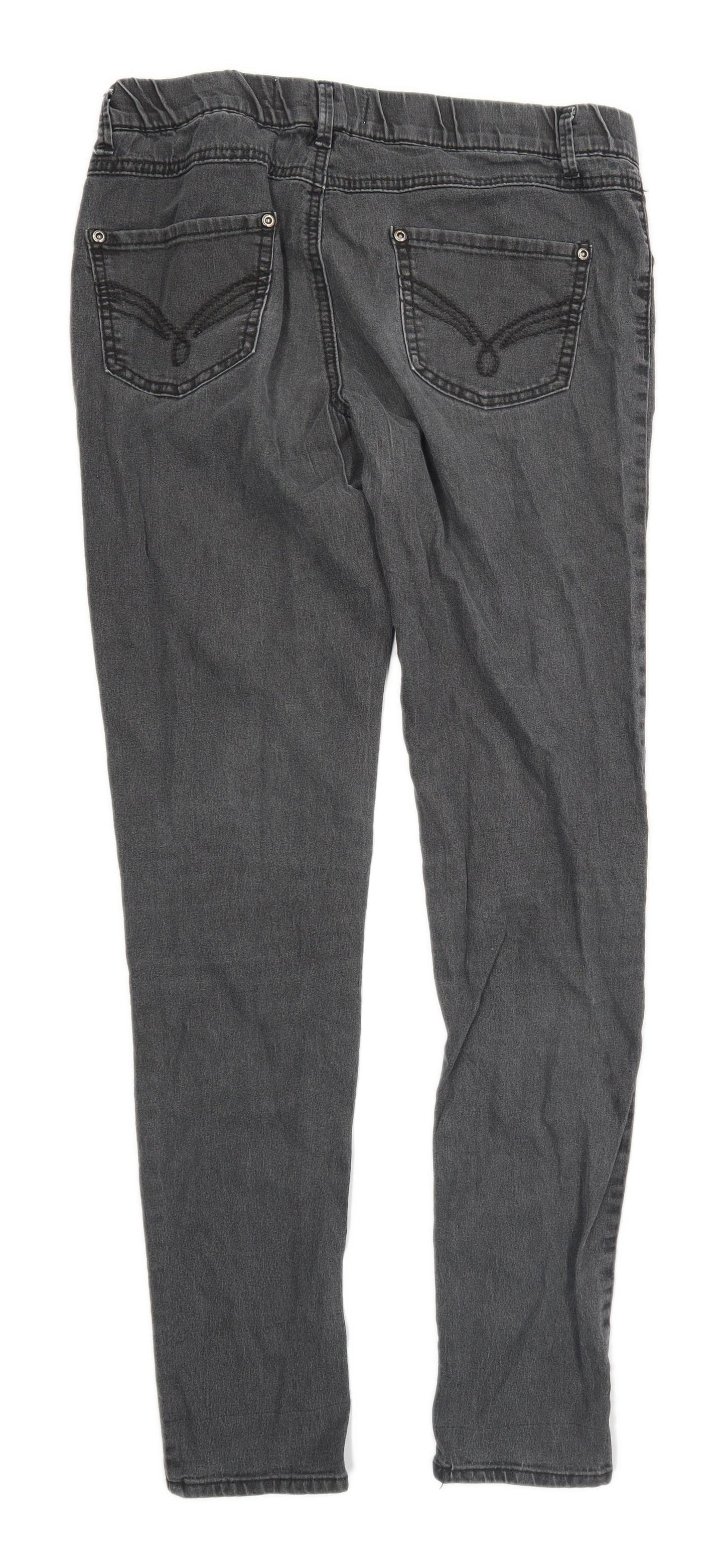 Womens Denim Co Grey Denim Jeggings Size 12/L28