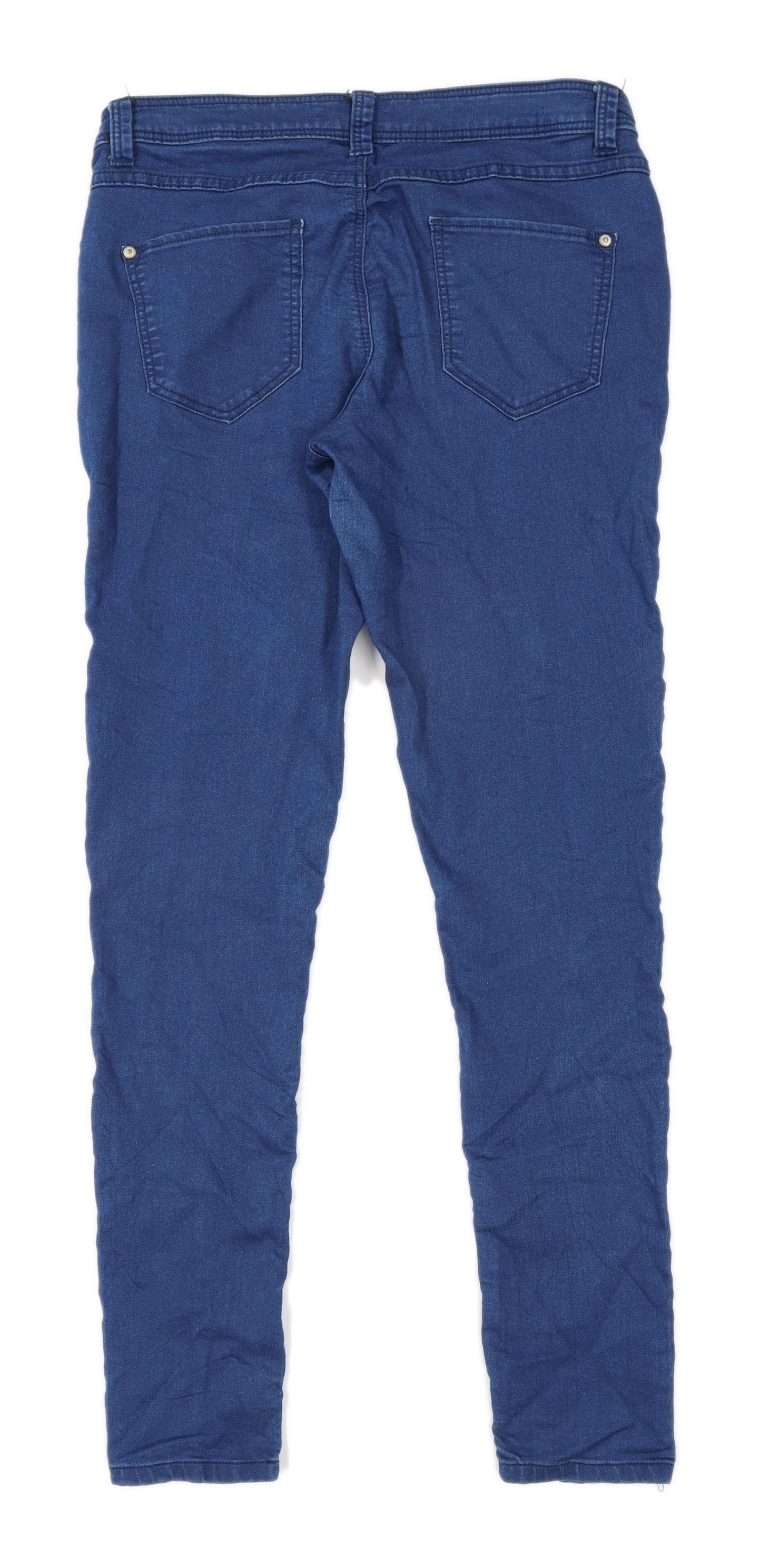 Womens Dorothy Perkins Blue Cotton Blend Jeans Size 12/L29