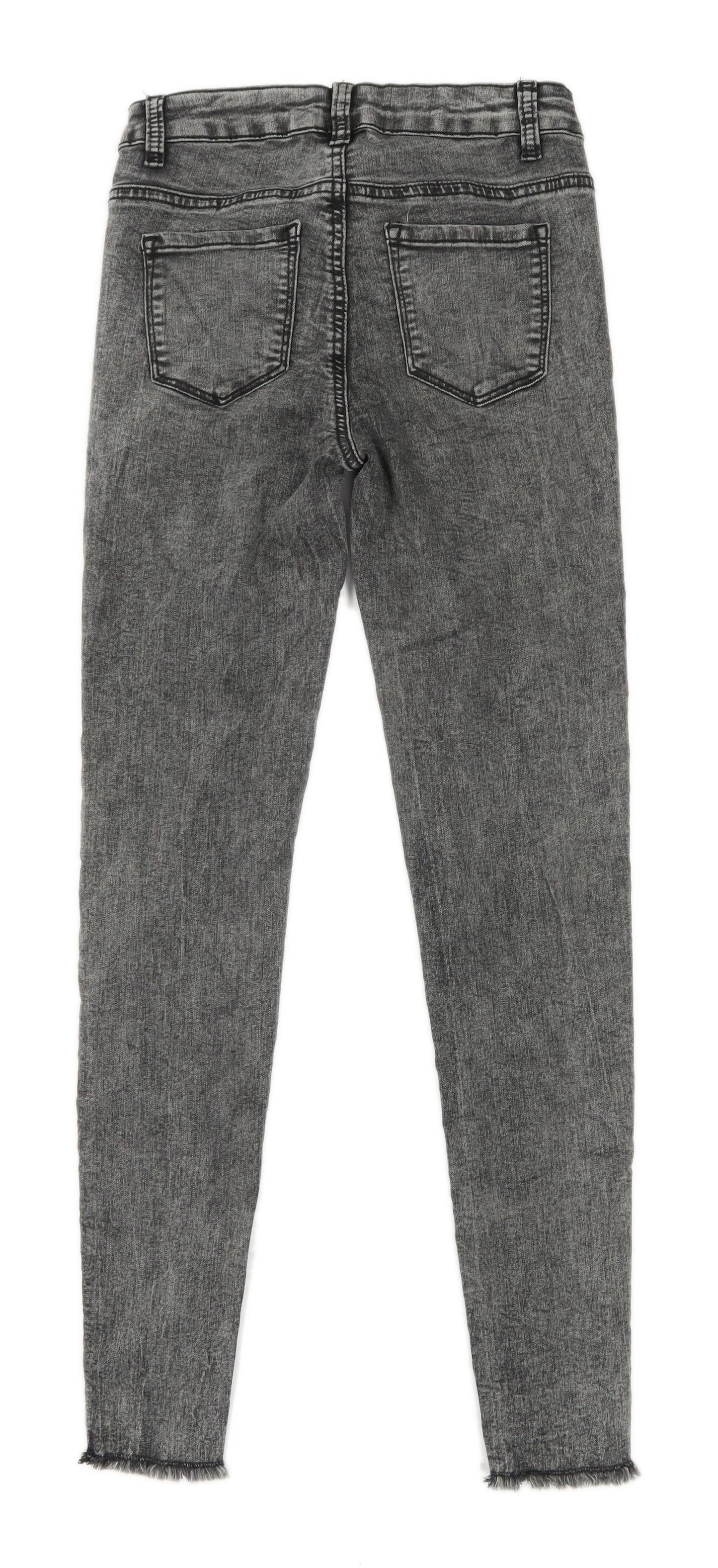 Womens Odica Black Cotton Blend Jeans Size W24/L28