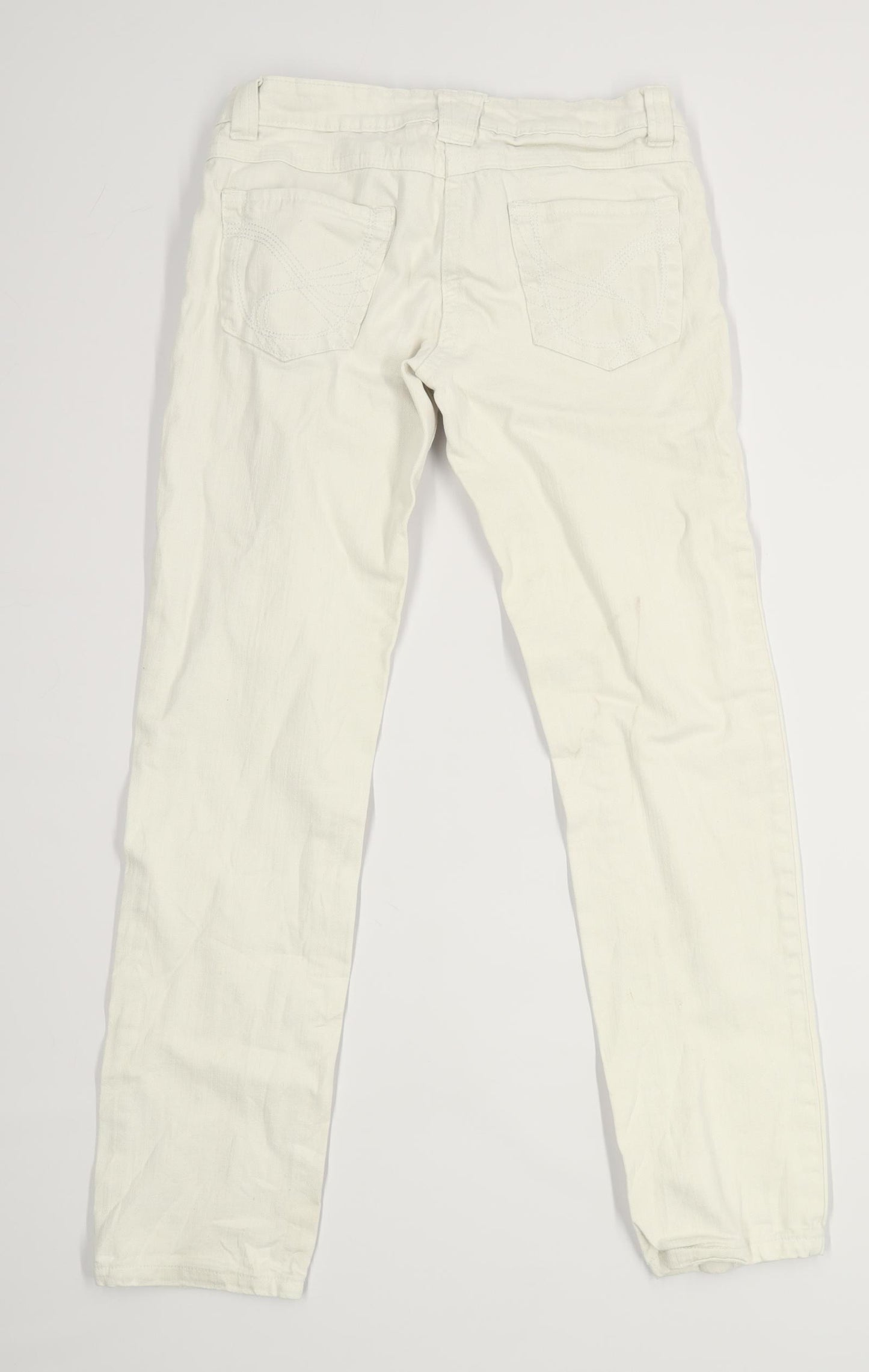 Womens George White Denim Jeans Size 10/L28