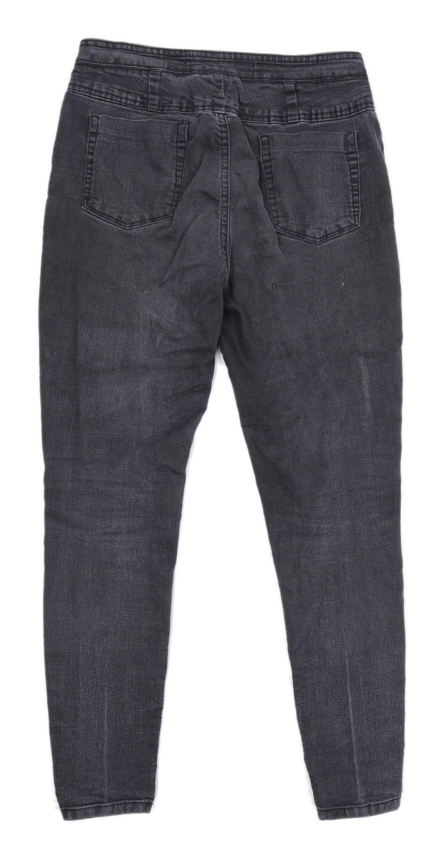 Womens Denim Co Grey Denim Jeggings Size 12/L28