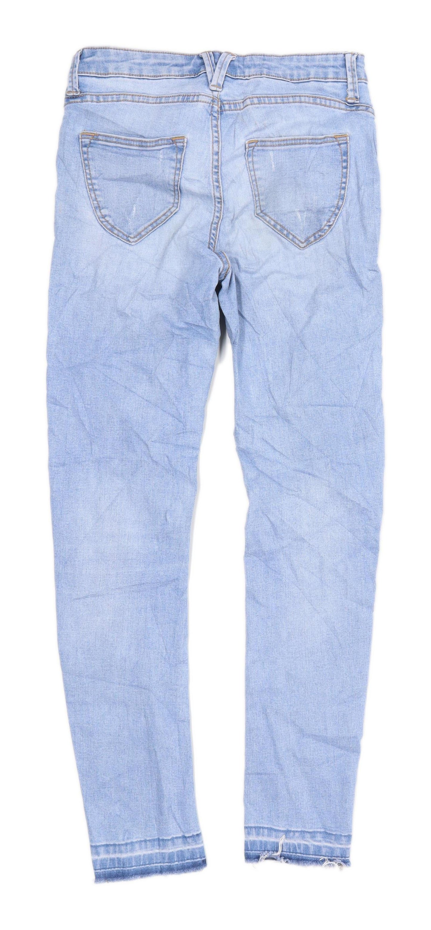 Womens Denim Co Blue Ripped Denim Jeans Size 4/L27