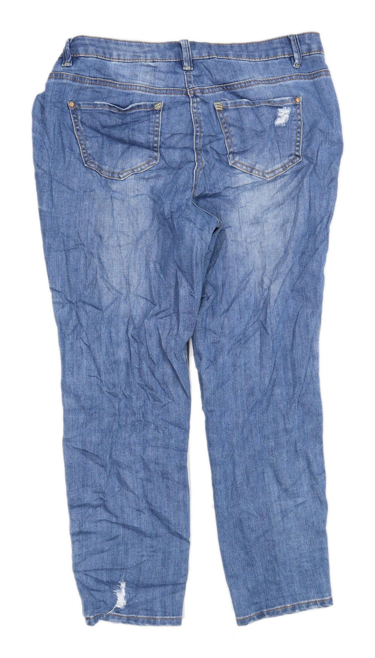 Womens George Blue Denim Jeans Size 14/L26