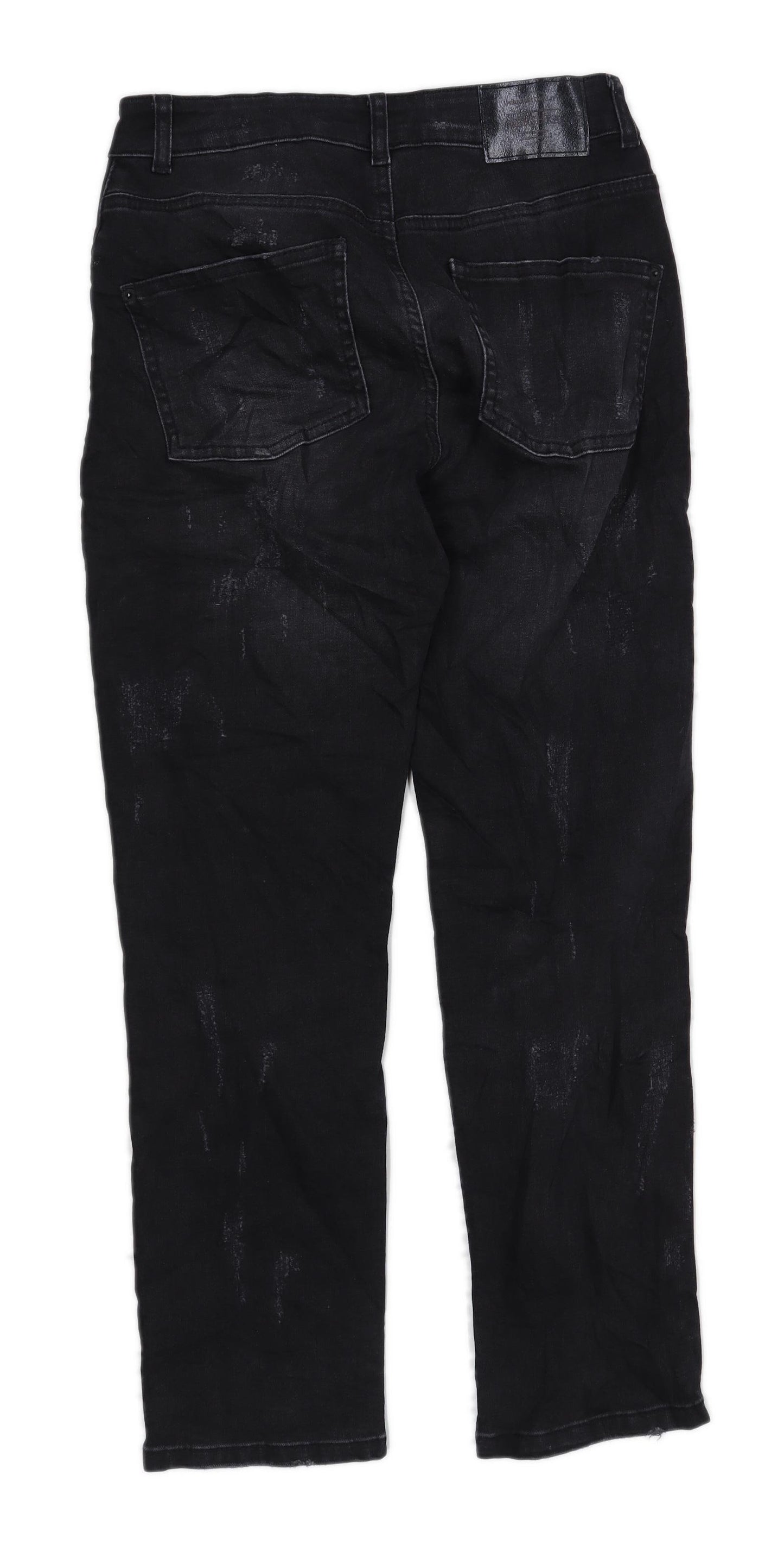 Womens Bershka Black Denim Jeans Size 8/L28