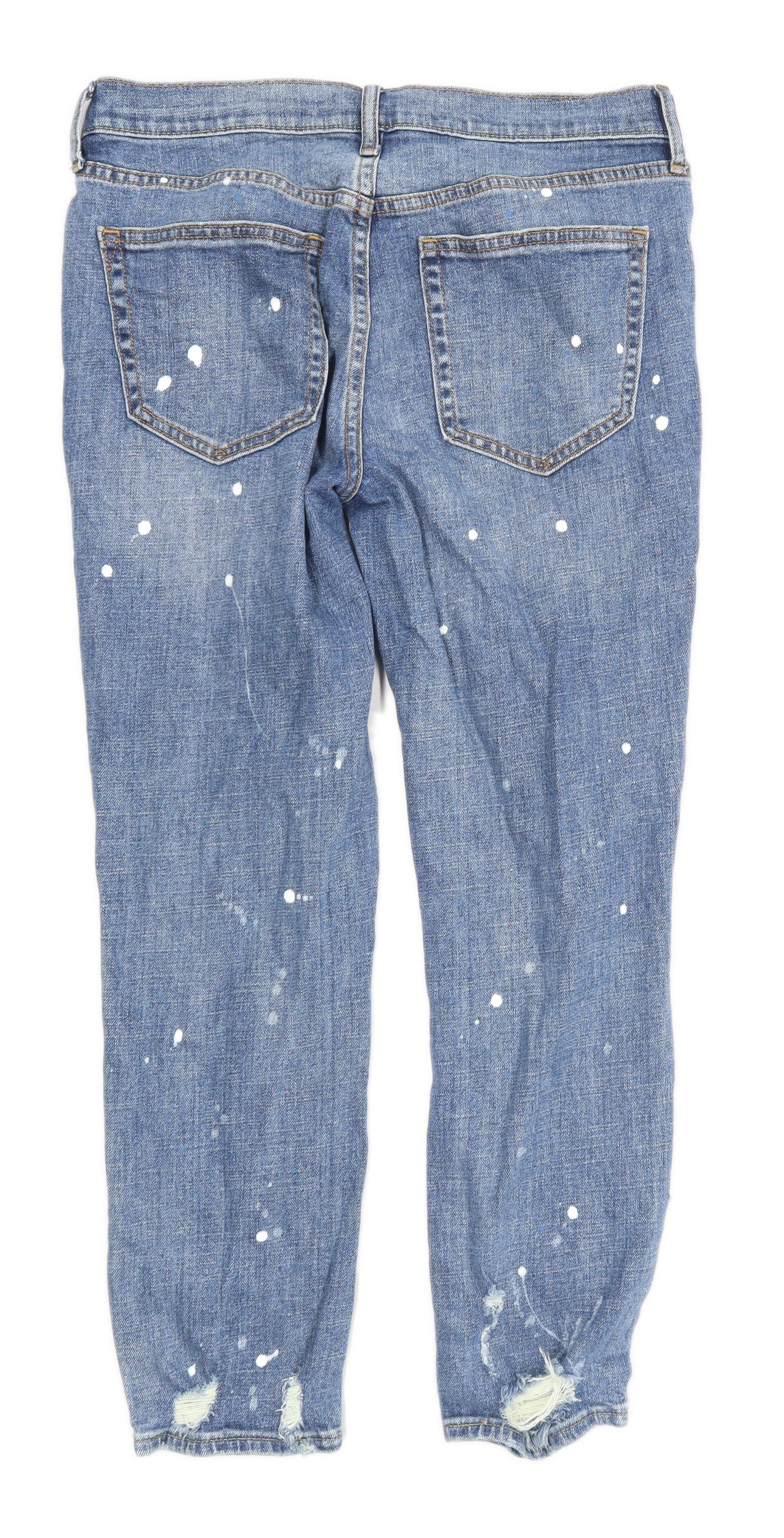 Womens Gap Blue Ripped Denim Jeans Size W28/L25