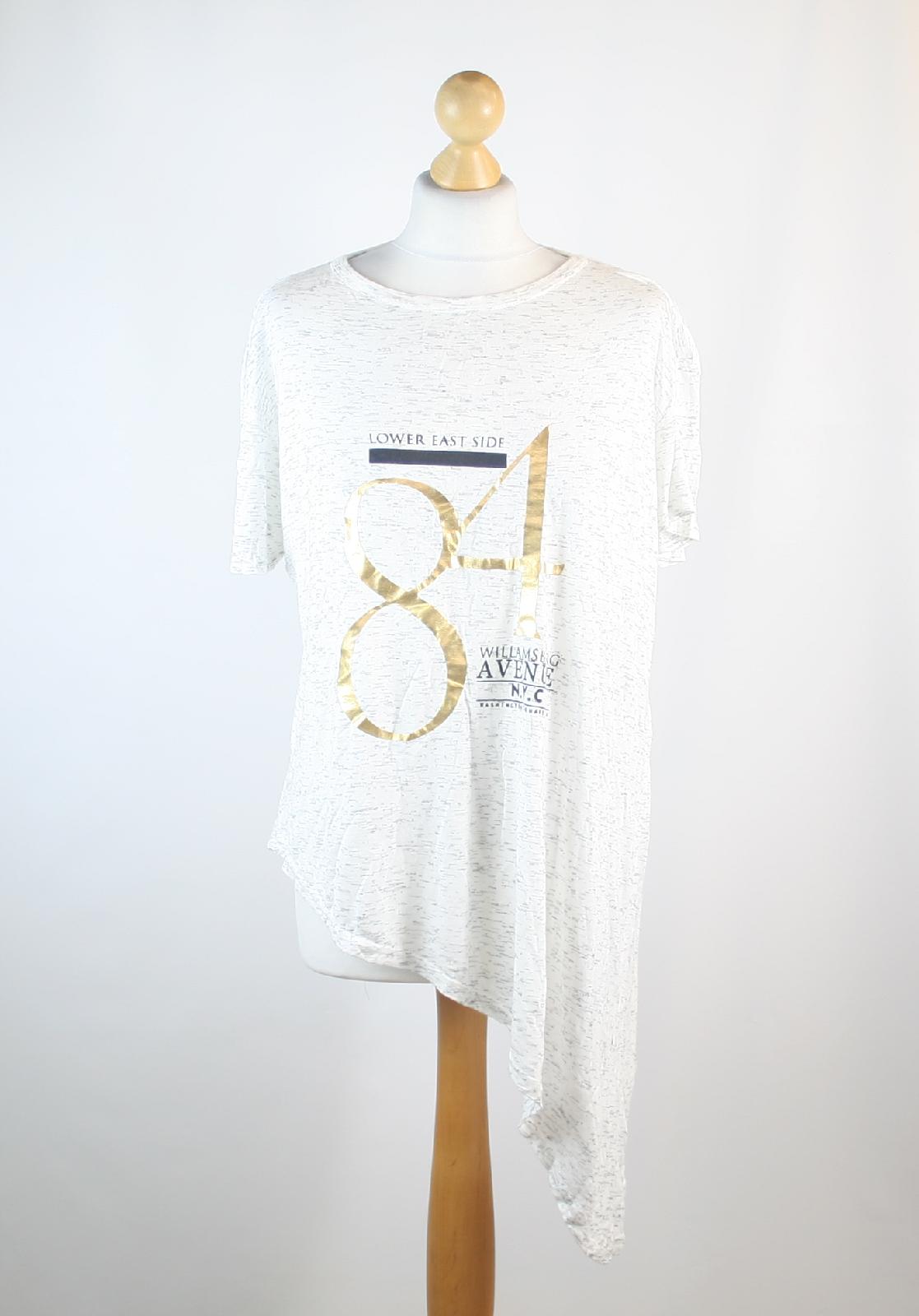 Atmosphere Grey Graphic Womens Top Size 10 (Regular)