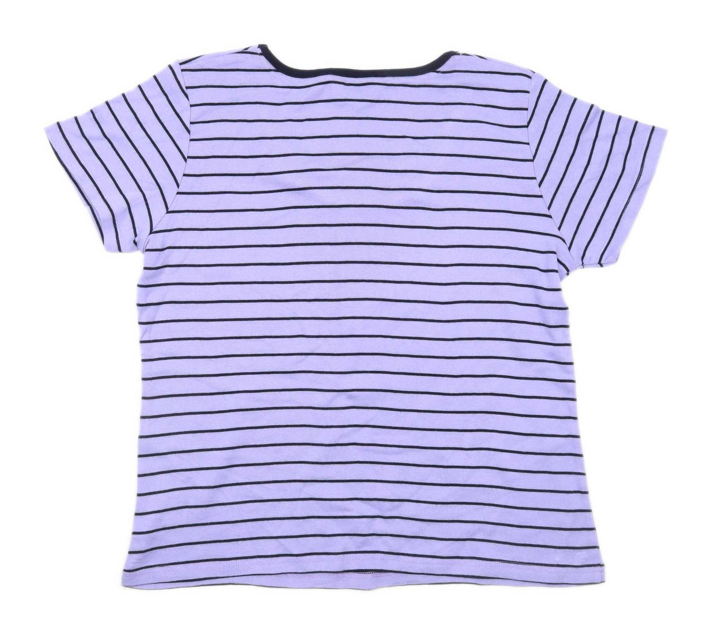 Alexara Womens Size 16 Striped Cotton Purple T-Shirt (Regular)