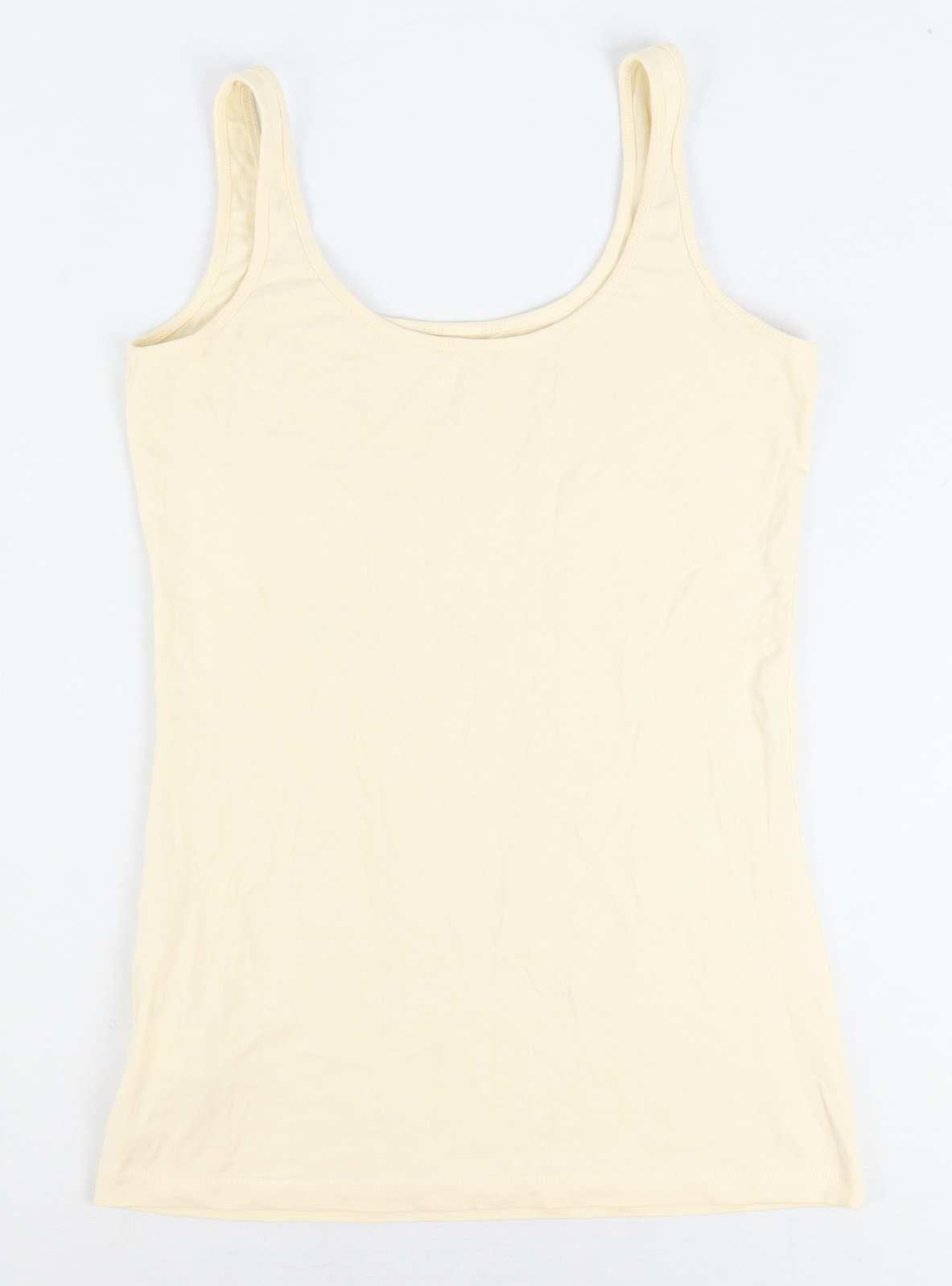 Atmosphere Womens Size 10 Cotton Blend Peach/Nude Stretch Vest Top (Regular)