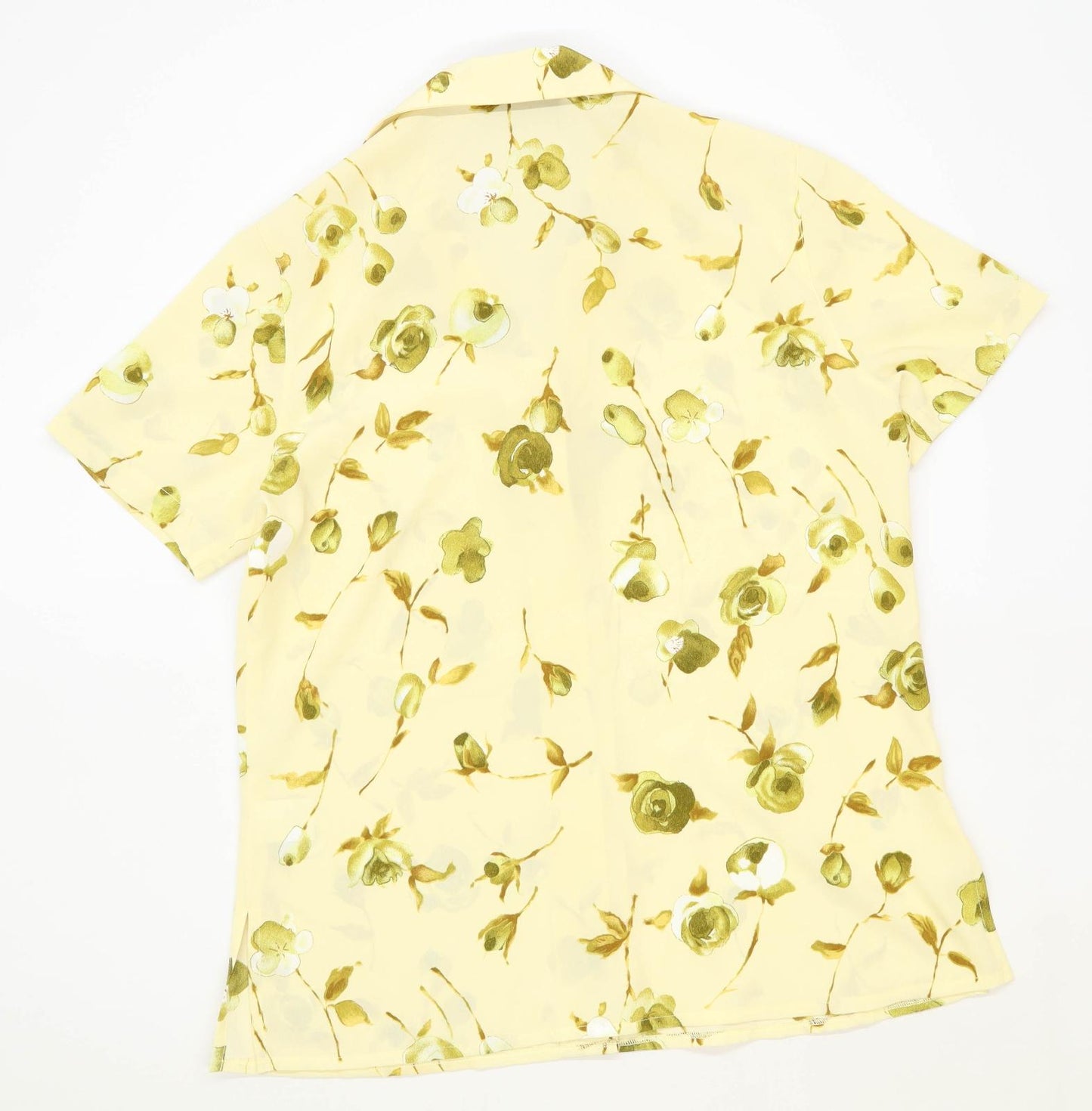 Jamie Oliver Womens Size 14 Floral Cream Shirt (Regular)