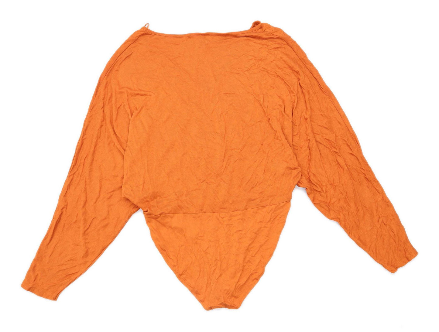 River Island Womens Size 14 Orange Bodysuit Top (Regular)