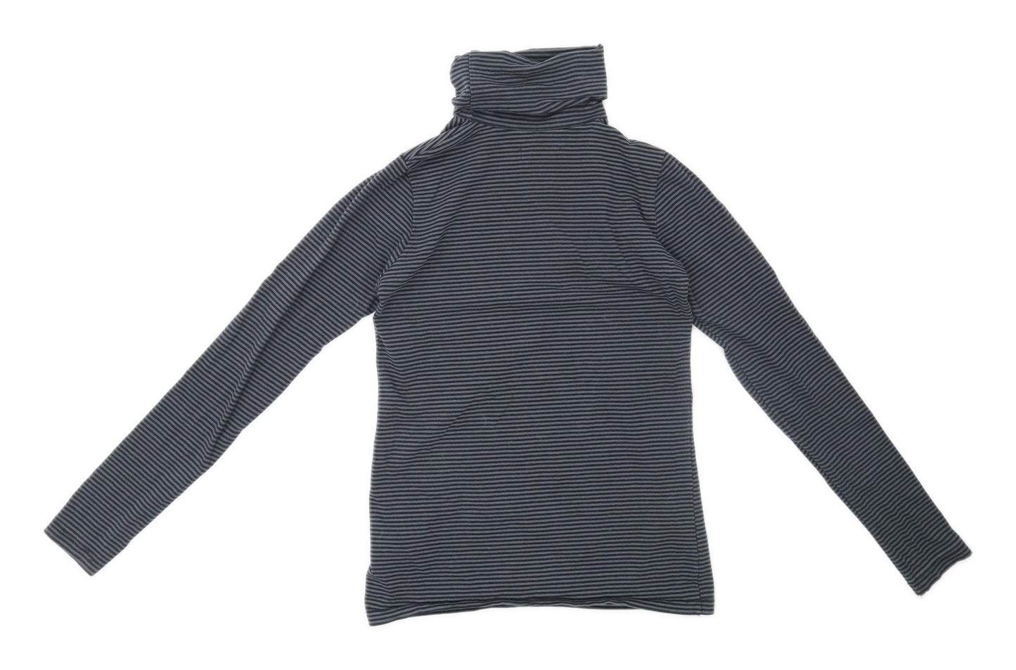 Atmosphere Womens Size 14 Striped Cotton Blend Cowl Neck Grey T-Shirt (Regular)