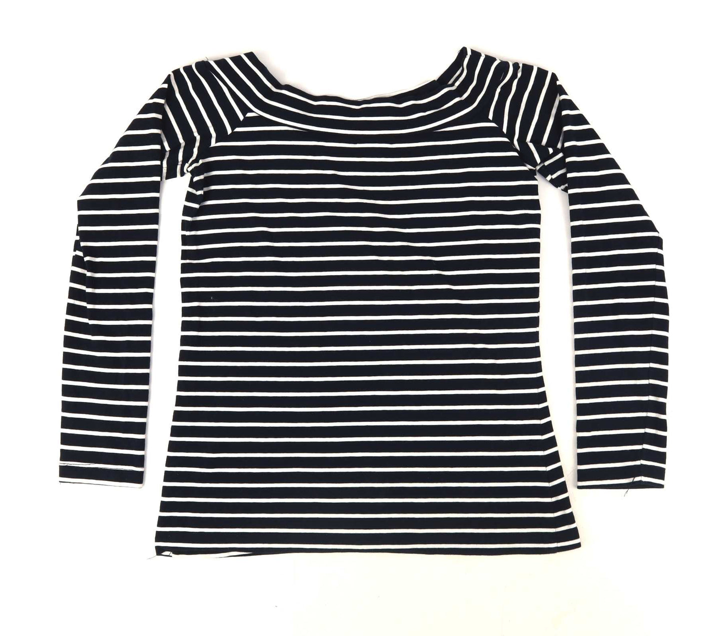 Atmosphere Womens Size 12 Striped Cotton Blend Blue White Top (Regular)