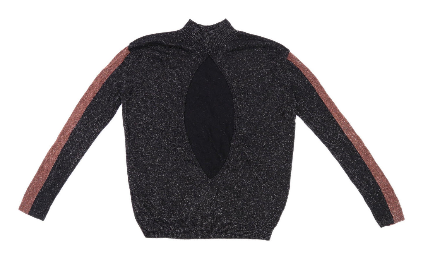 ASOS Womens Size 4 Black Open Back Top (Regular)