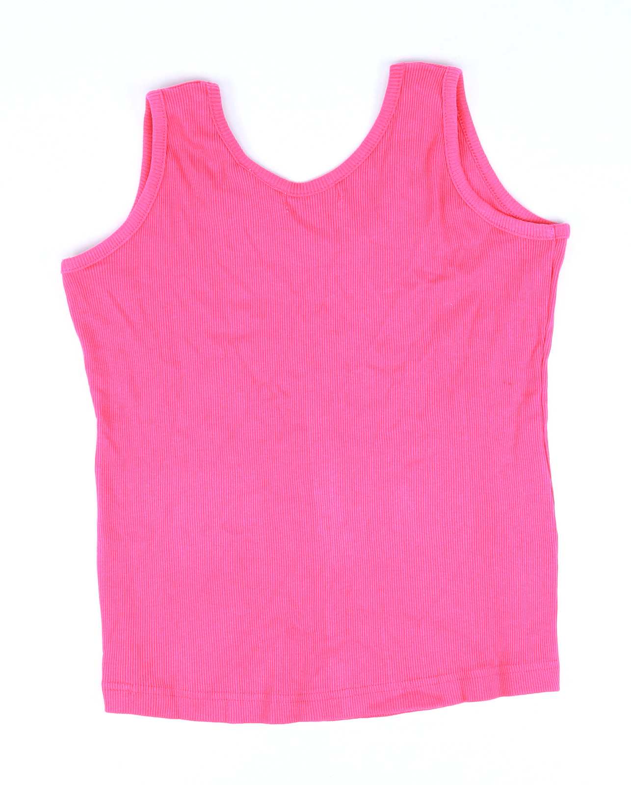 Accent Pink Cotton Womens Vest Top Size M (Regular)