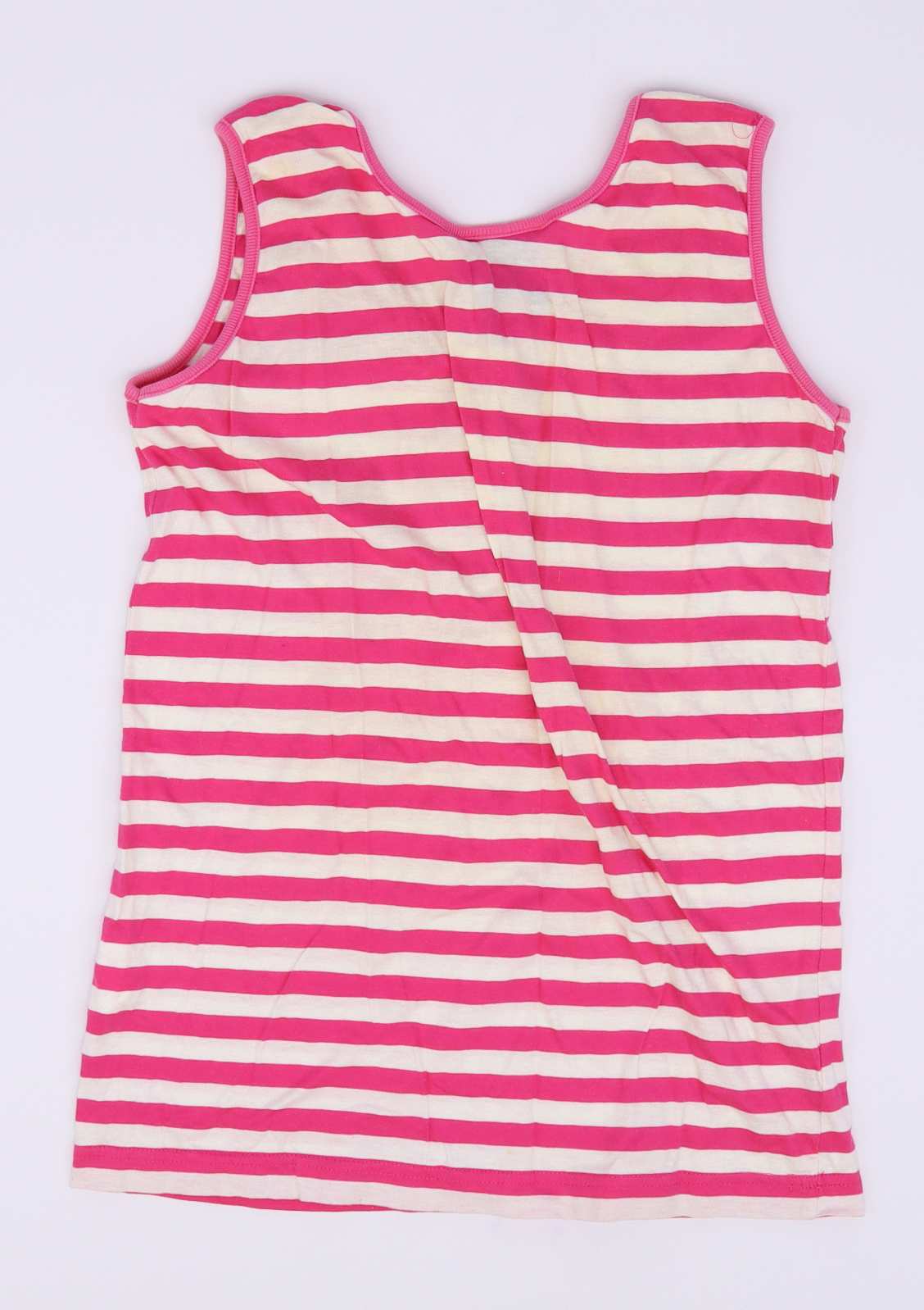 Alain Cannelle Womens Size XS Striped Cotton Pink Top (Regular)