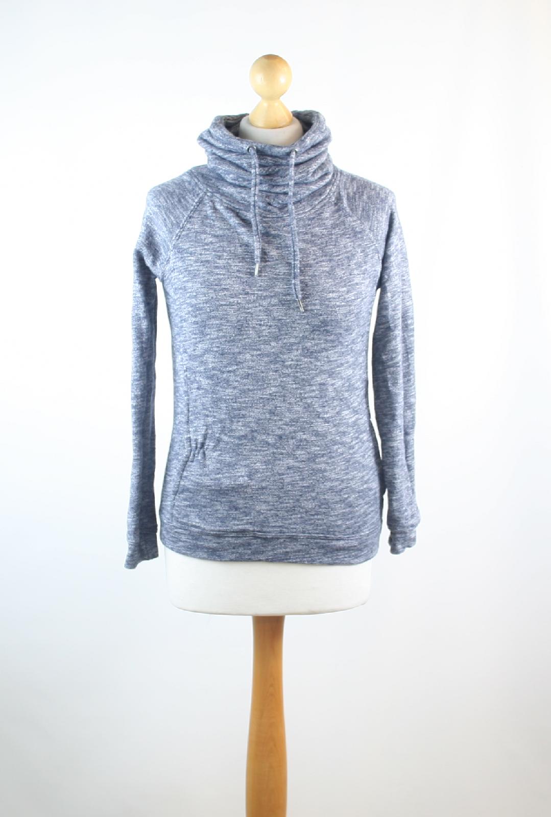 Atmosphere Blue Textured Womens Sweatshirt Size 8 (Regular)