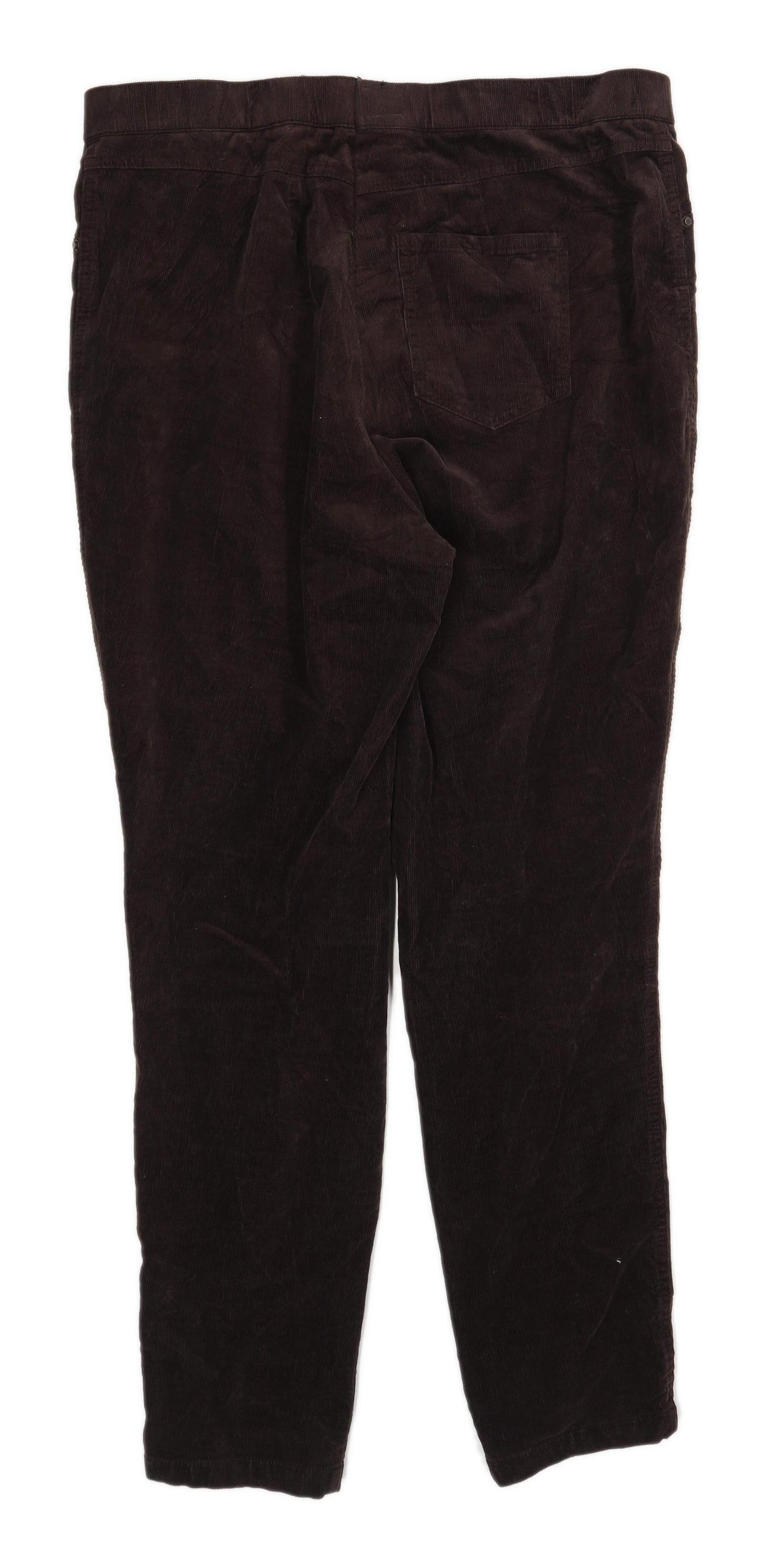 Womens BHS Brown Corduroy Trousers Size 18/L31