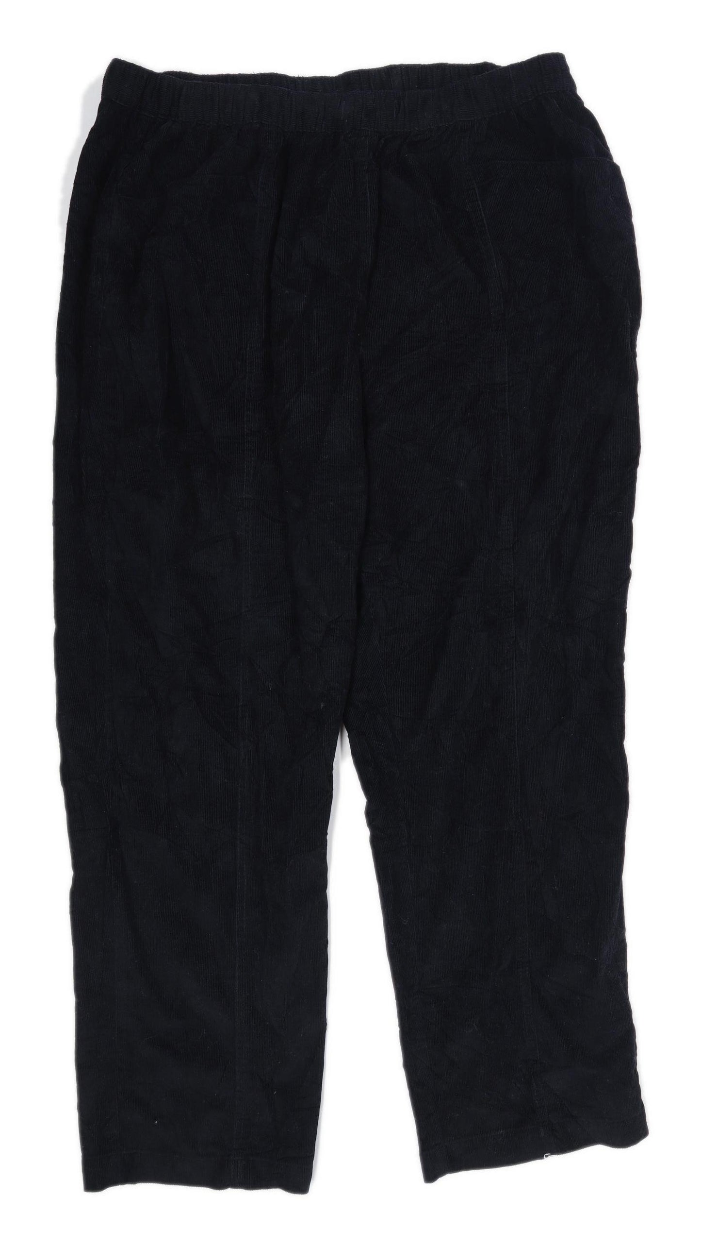 Womens Edinburgh Woollen Mill Black Corduroy Trousers Size W34/L28