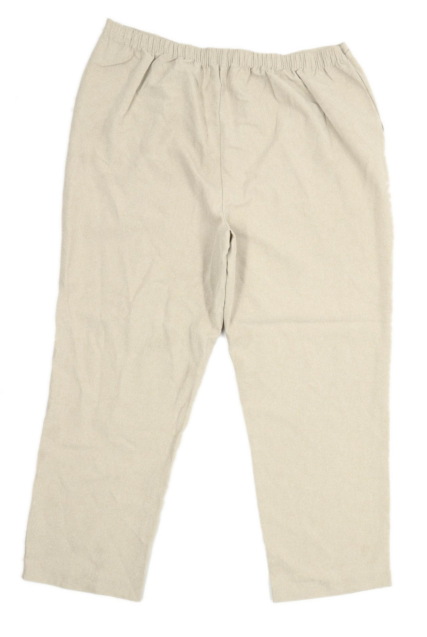 Womens Bonmarche Beige Elastic Waistband Trousers Size 20/L28